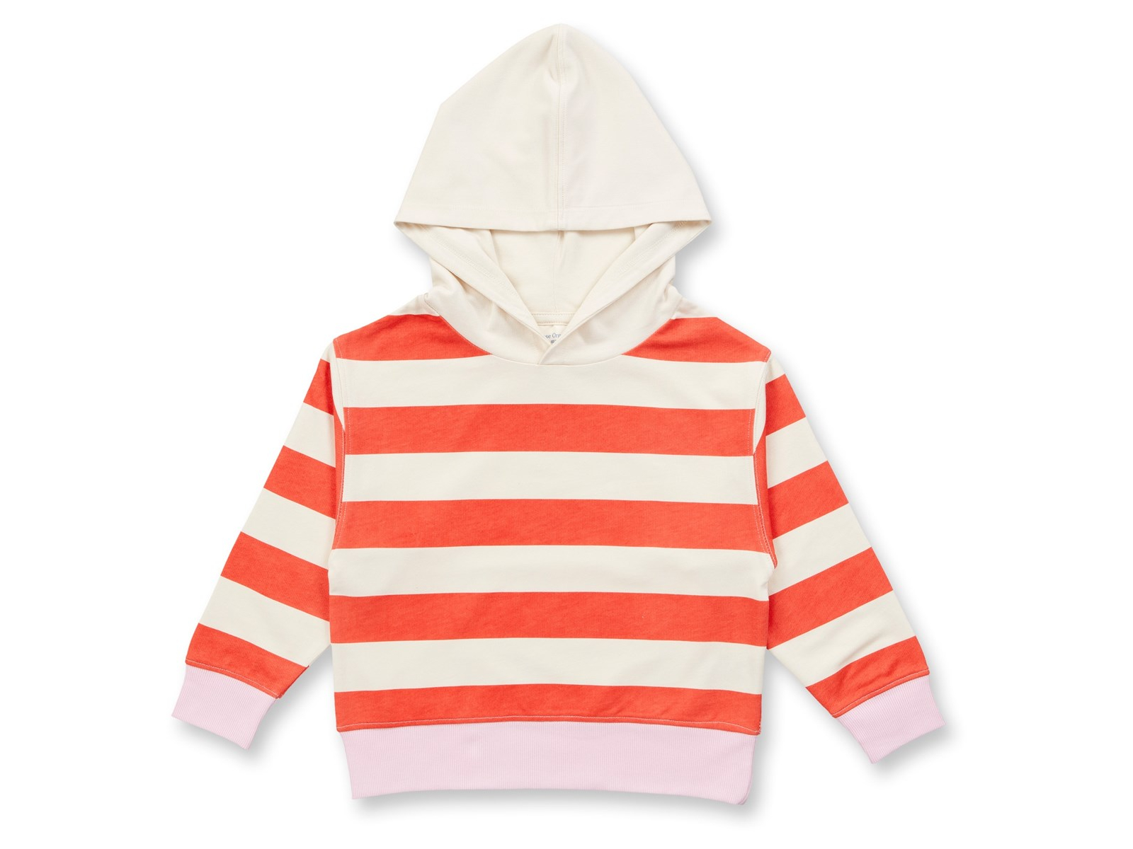Sense Organics Kinder Pullover mit Kapuze coral stripes Gr.110 (4-5 Jahre)
