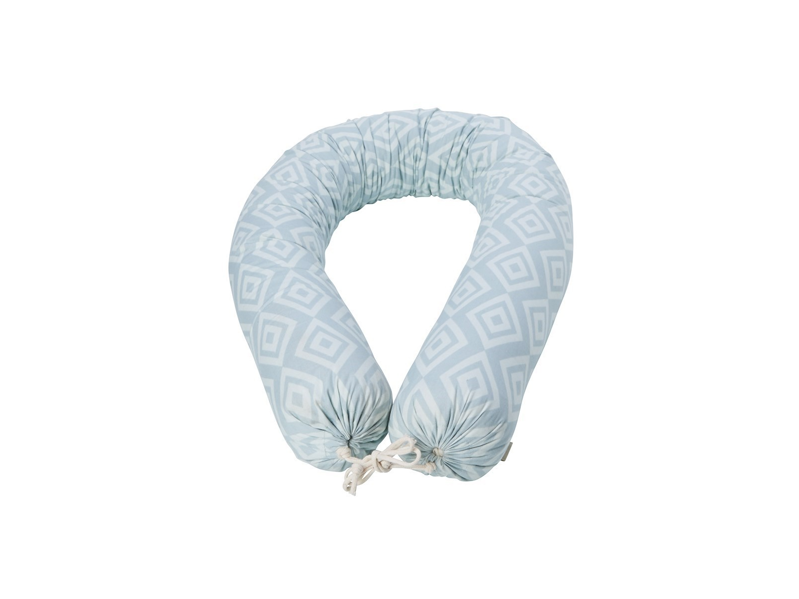 Stillkissen, Bezug Bio-Baumwolle Füllung Kapok, Raute mint Maße 12 x 160 cm