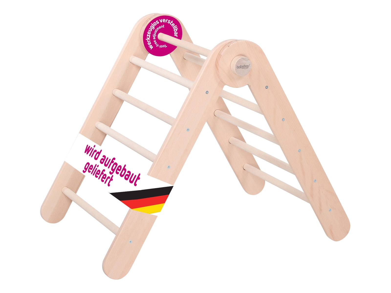 Babybay Kletterdreieck Littlefoot, natur unbehandelt Maße: 60,6 x 18,2 x 81,3 cm