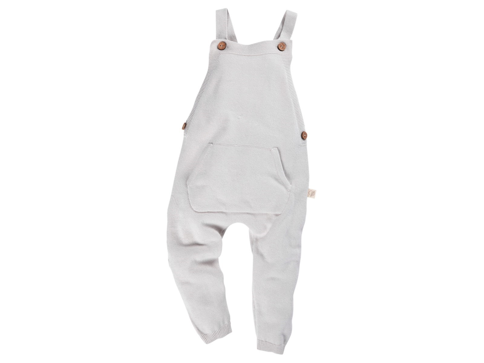 Baby und Kinder Latzhose Strick-Qualität Bio-Baumwolle grau melange Gr.74/80