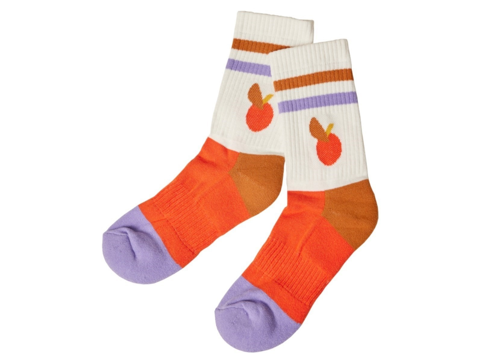 Damen Tennissocken Bio-Baumwolle Obst Gr.35-38