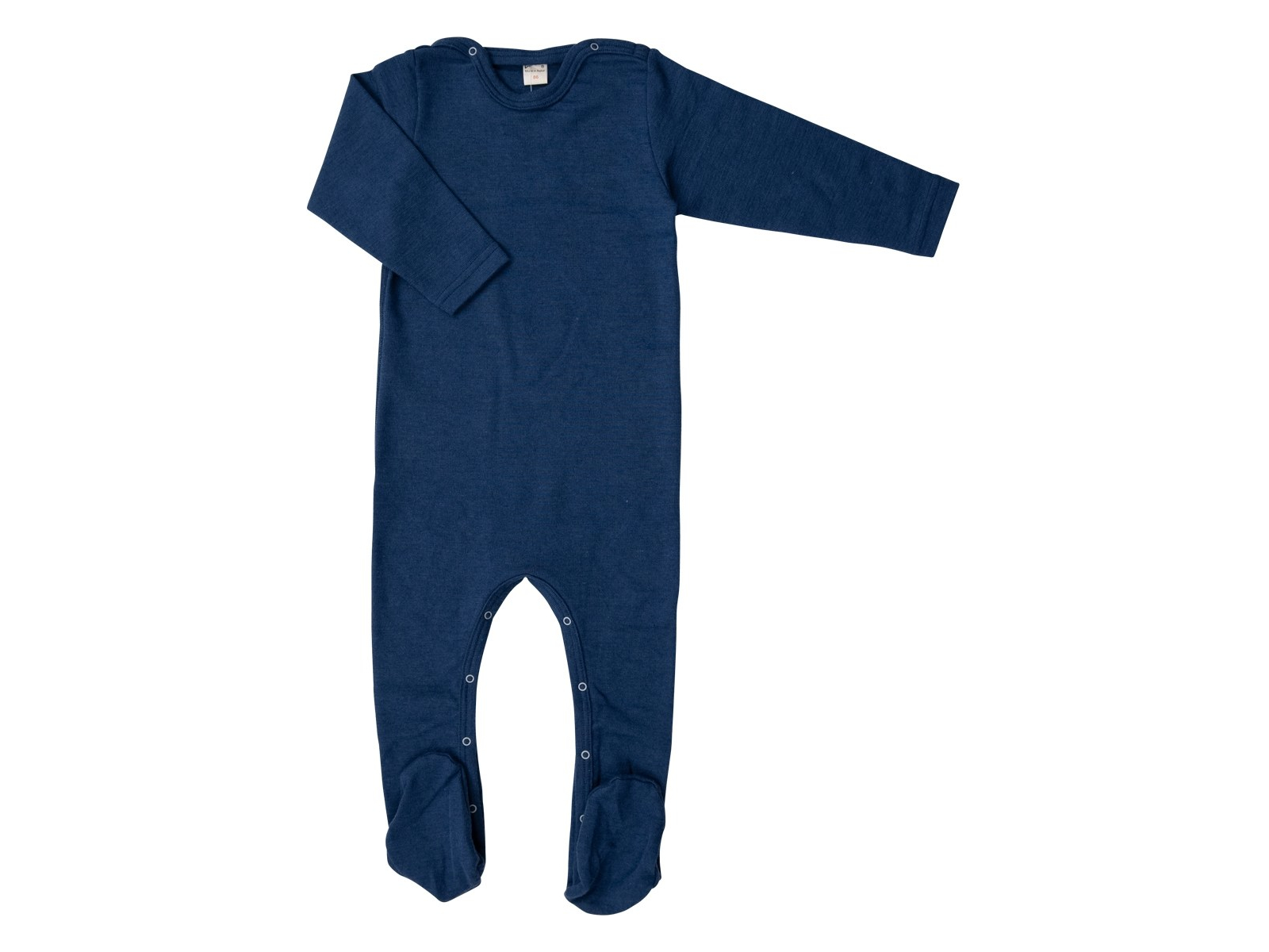 Lilano Baby Strampler mit Fuß Wolle Seide marine Gr.56