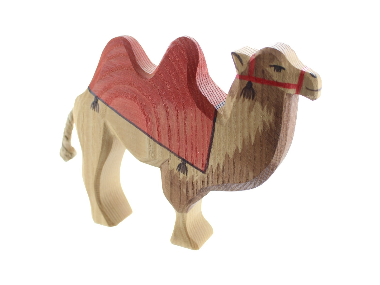 Ostheimer Kamel (mit Sattel) 13 cm Laubholz, handgeschnitzt und lasiert