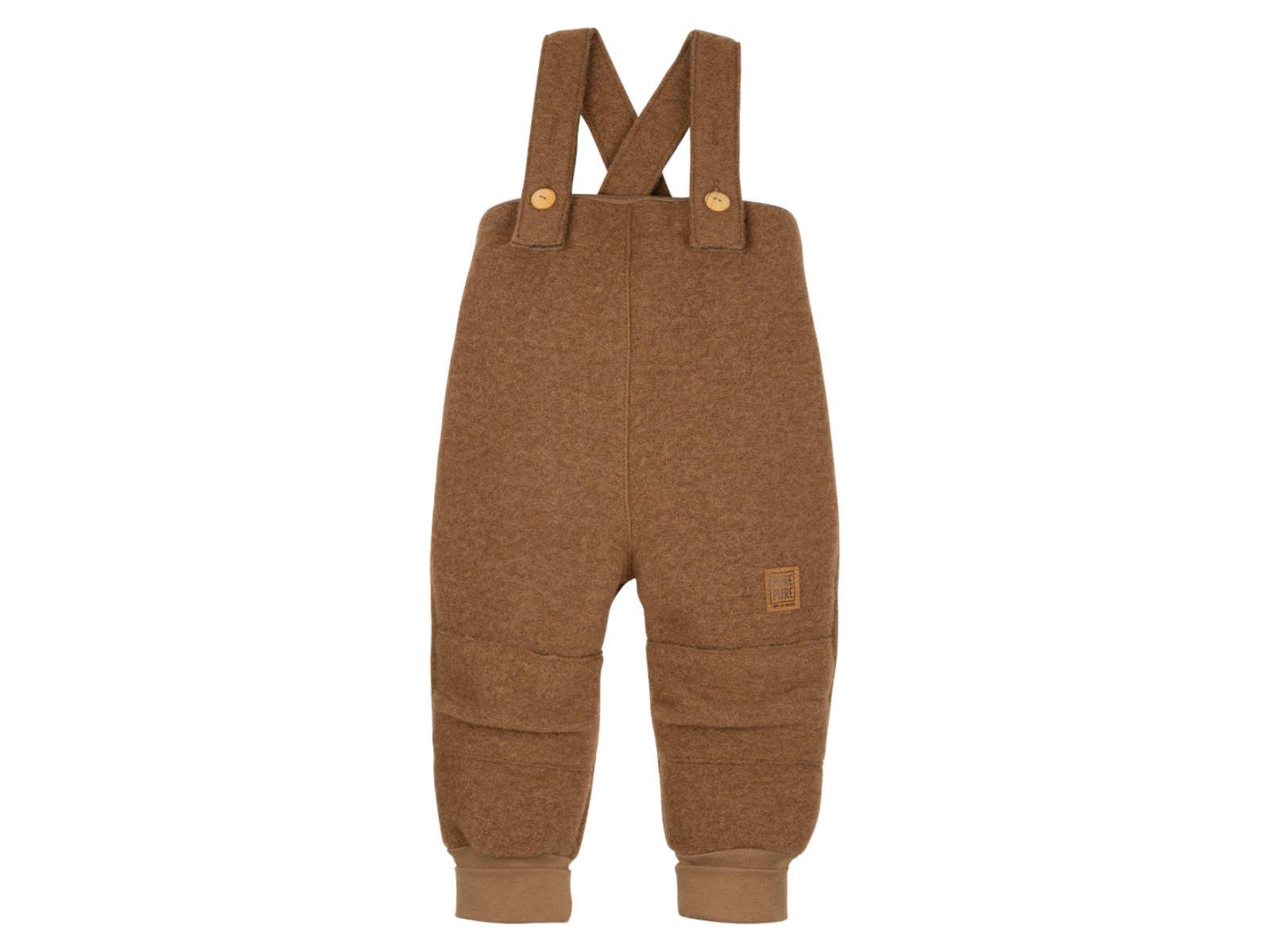 PURE PURE by Bauer Kinder Latzhose Bio-Schurwolle Walk ermine Gr.122/128