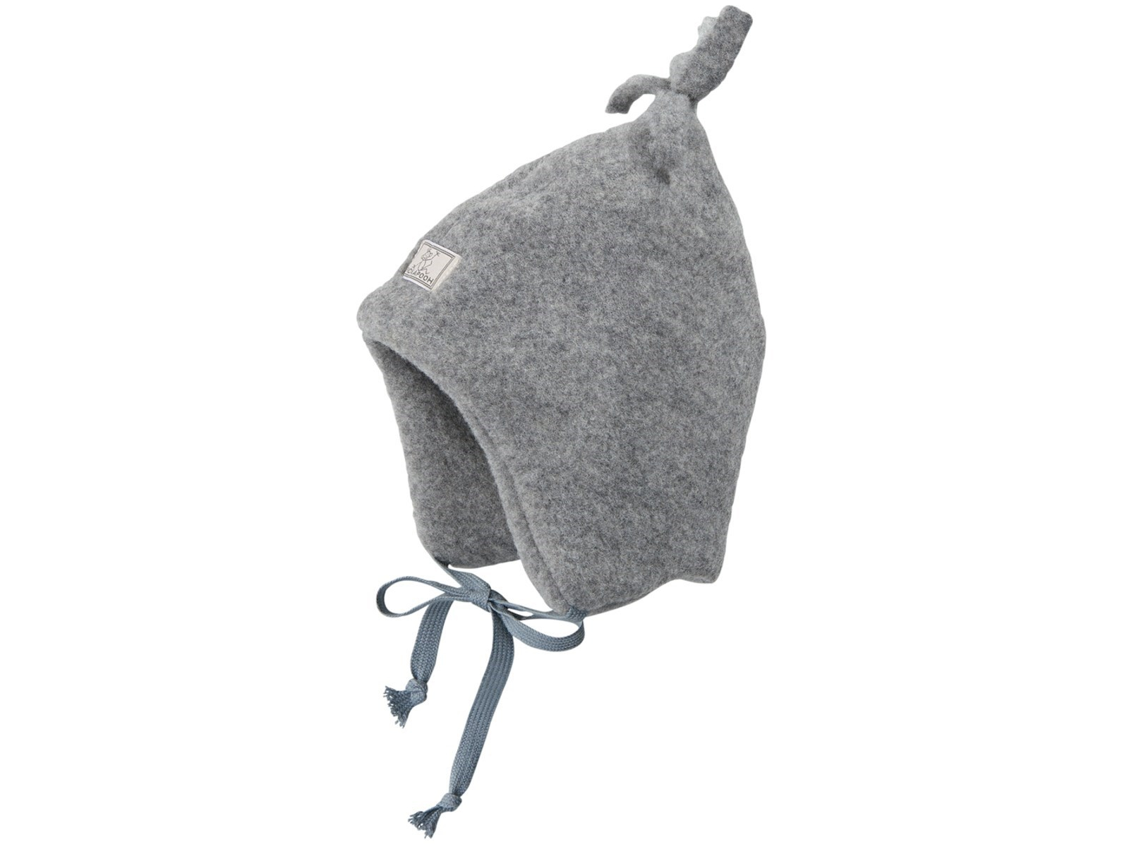 Pickapooh Baby und Kinder Mütze Bio-Schurwolle Fleece grau Gr.44