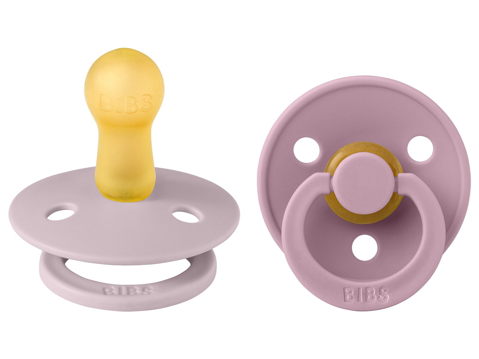 BIBS Schnuller Naturlatex "Colour" 2er Pack kirschförmig dusty lilac-heathe 0-6 Monate