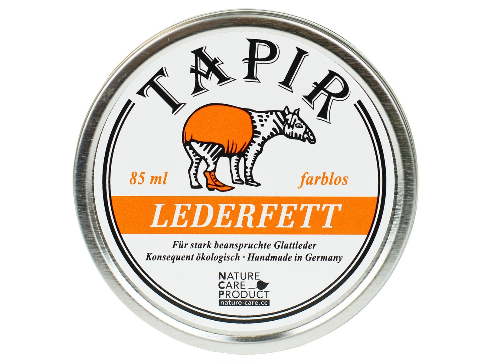 Tapir Lederfett farblos 85 ml in der Metalldose