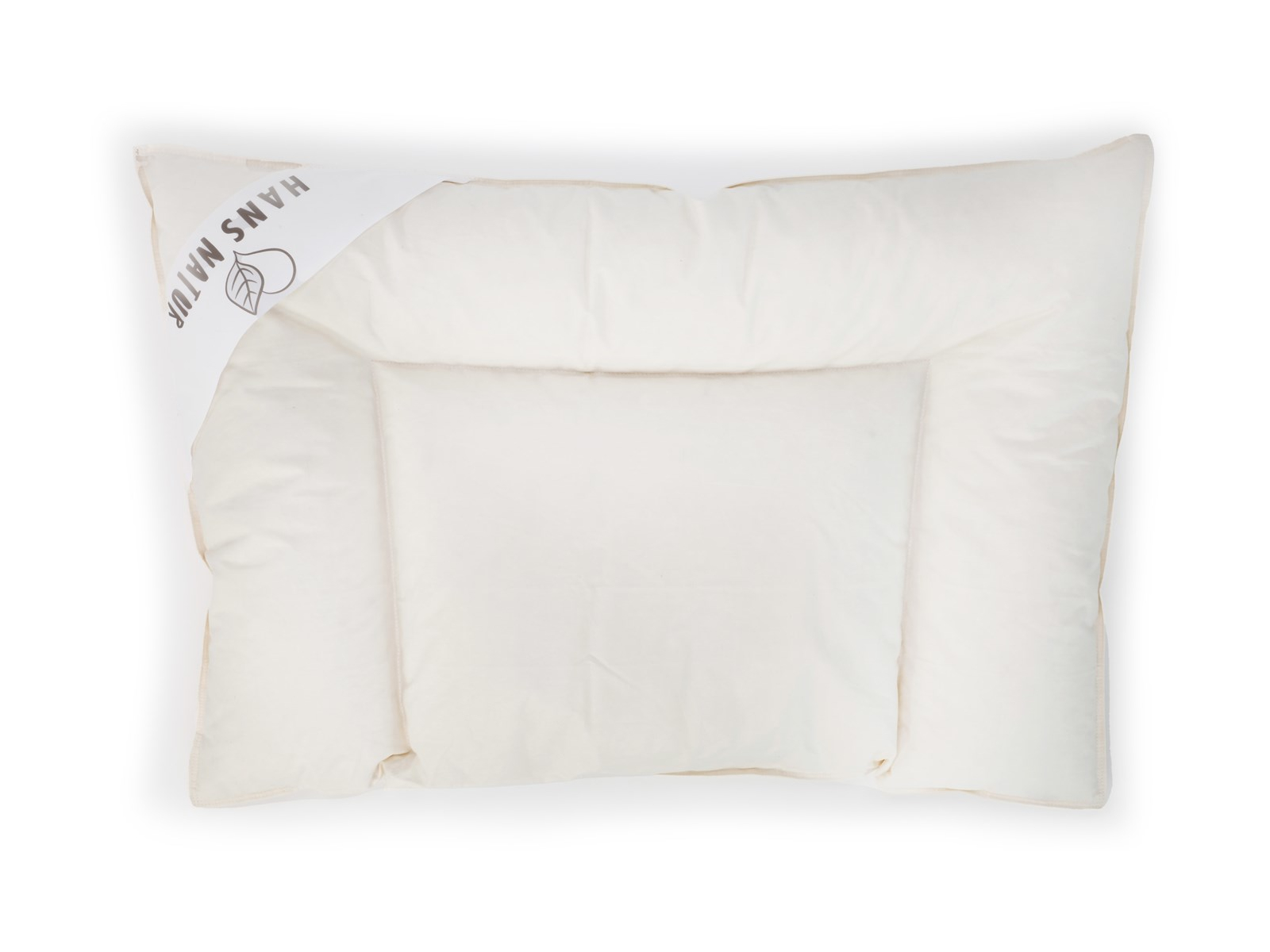 Flachkissen für Babys und Kleinkinder mit Daunen Maße 40 x 60 x 2 cm, 90 g, Perkal-Inlett