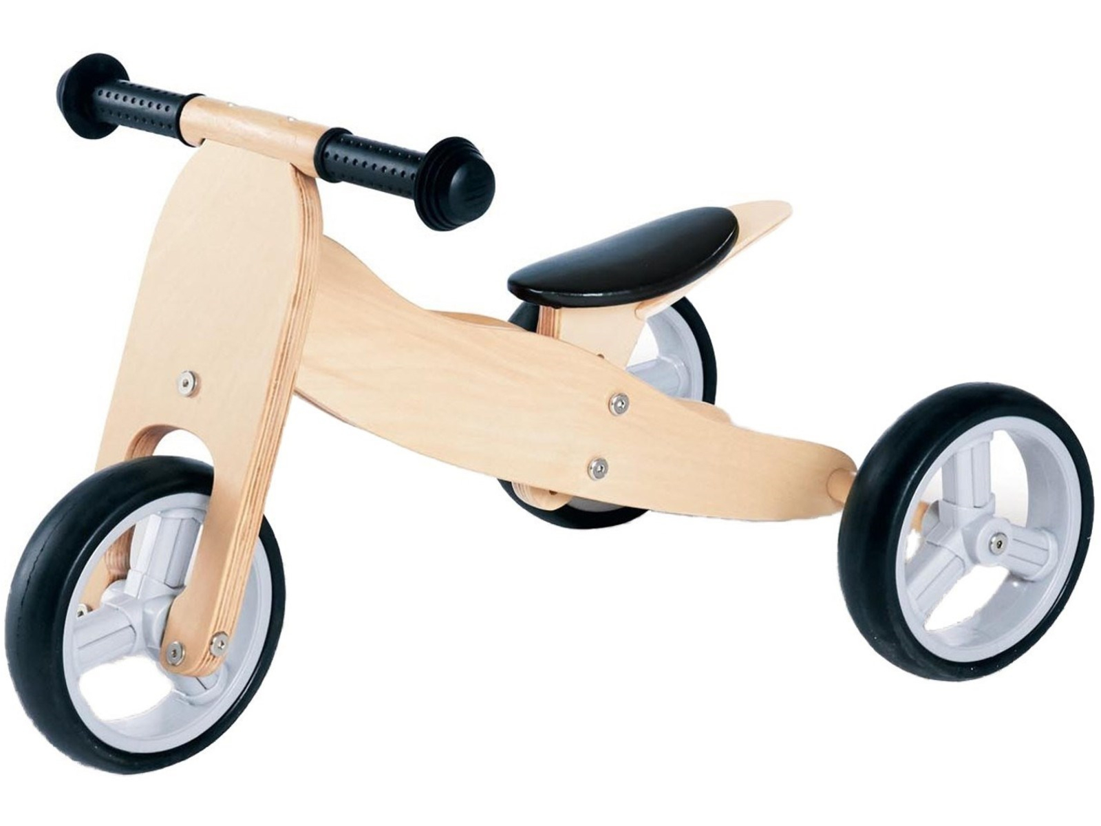 Pinolino Mini Holzlaufdreirad Holzlaufrad 6-fach verstellbares Mini Laufrad Dreirad