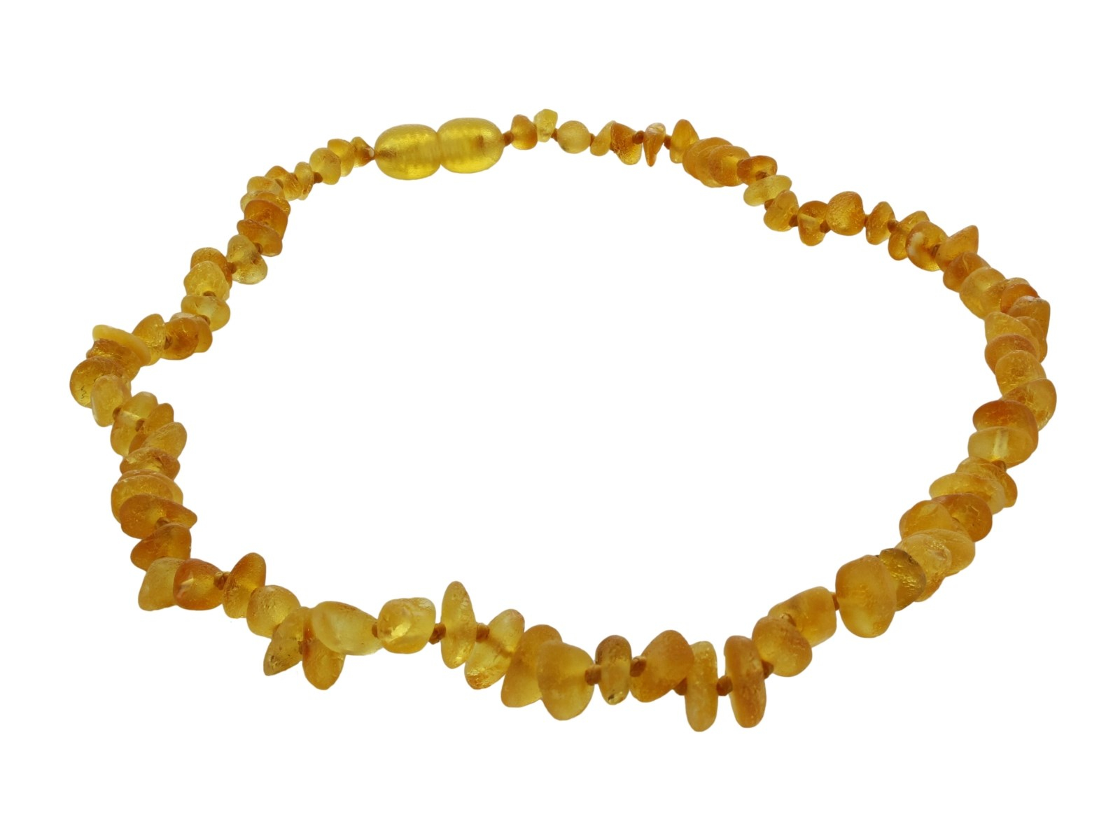 Bernsteinkette Baby "Lina und Finn" honig matt ca. 32 cm mit Schraubverschluss