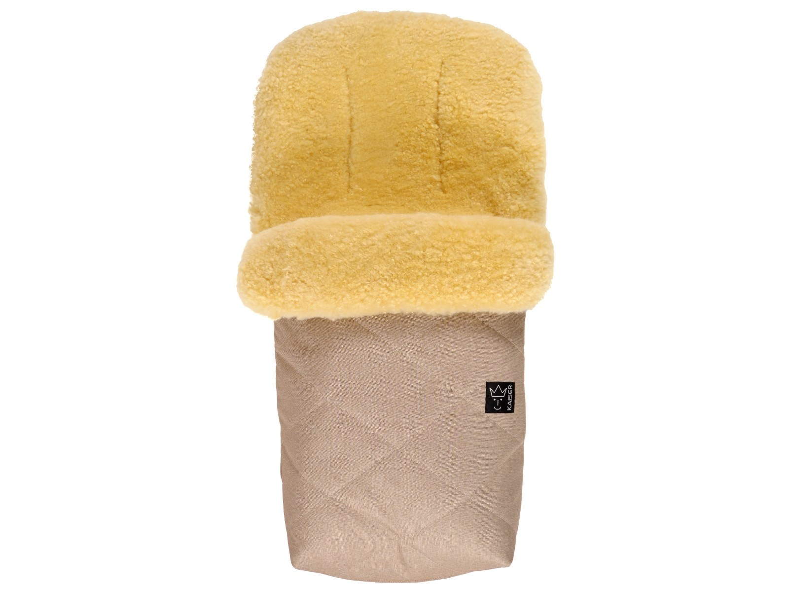 Kaiser Naturfellprodukte Fußsack Kinderwagen Lammfell "NATURA" medizinisch gegerbt sand-grau Länge 90 cm, Breite 45 cm (6-36 Monate)