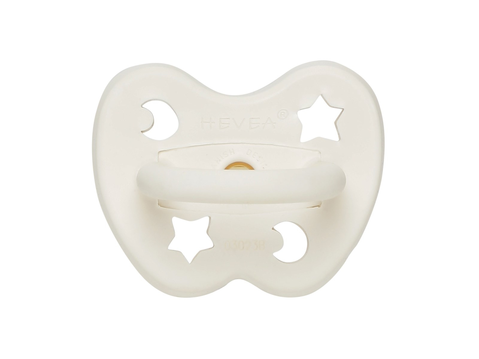 Schnuller Milky White symmetrisch Stern & Mond 0-3 Monate, Naturkautschuk