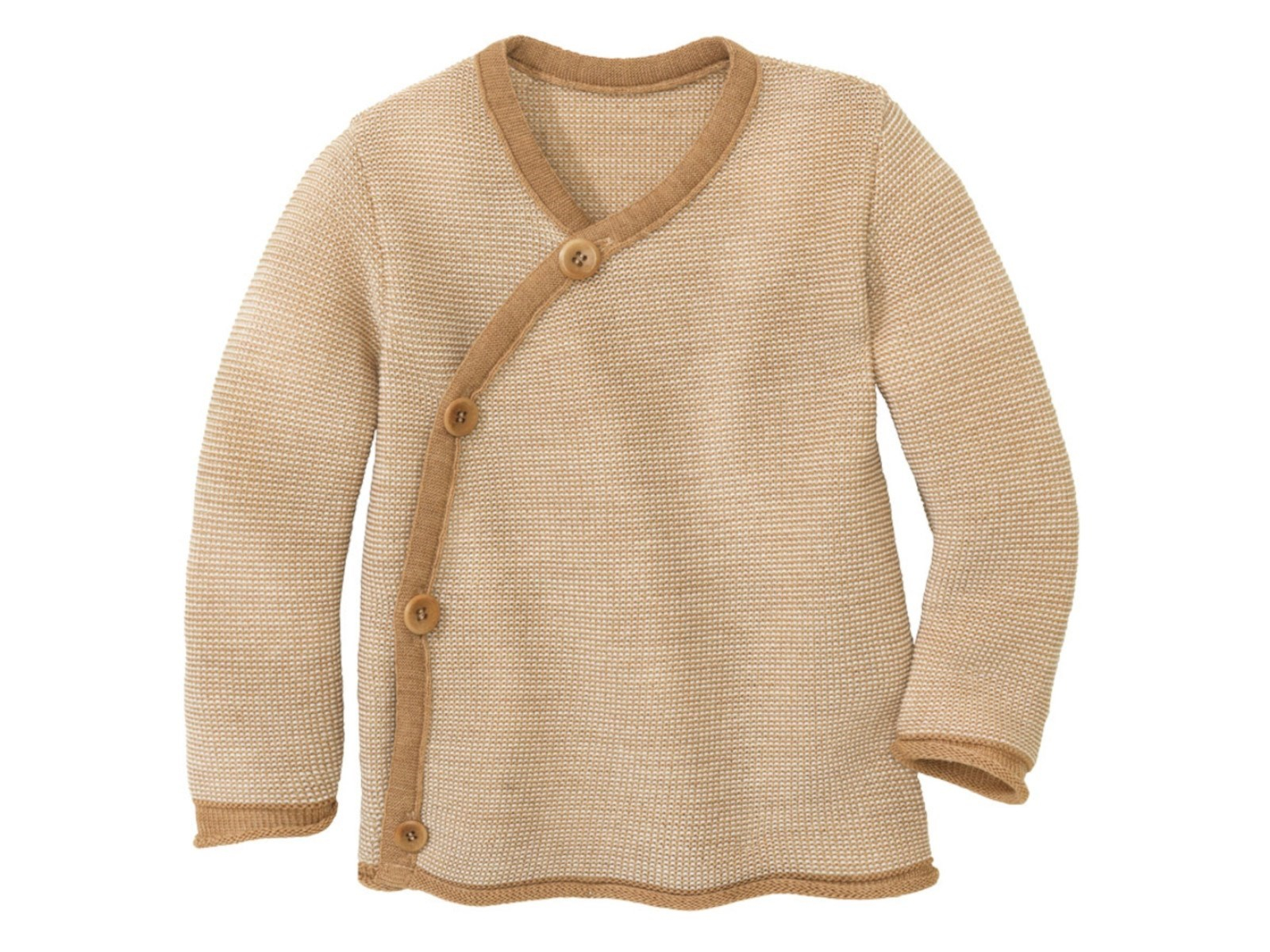 Disana Baby Jacke Bio-Merinowolle melange-karamell-natur Gr.62/68