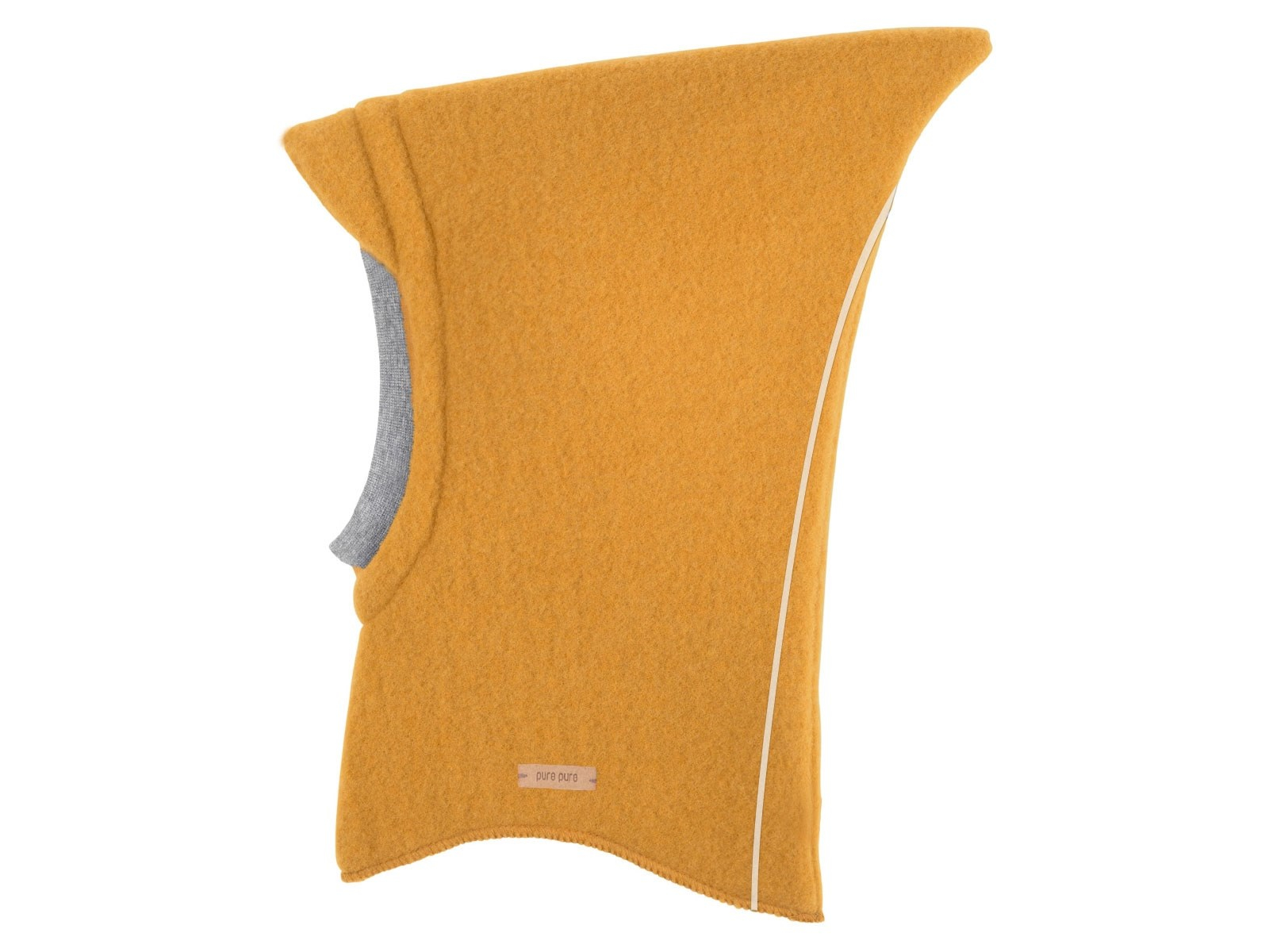 PURE PURE by Bauer Baby und Kinder Fleece Schlupfmütze, Reflektor, Bio-Merinowolle honig Gr. 45/47