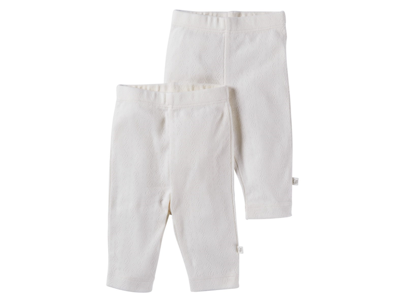 Baby und Kinder Leggings Bio-Baumwolle 2er Set off white Gr. 62/68