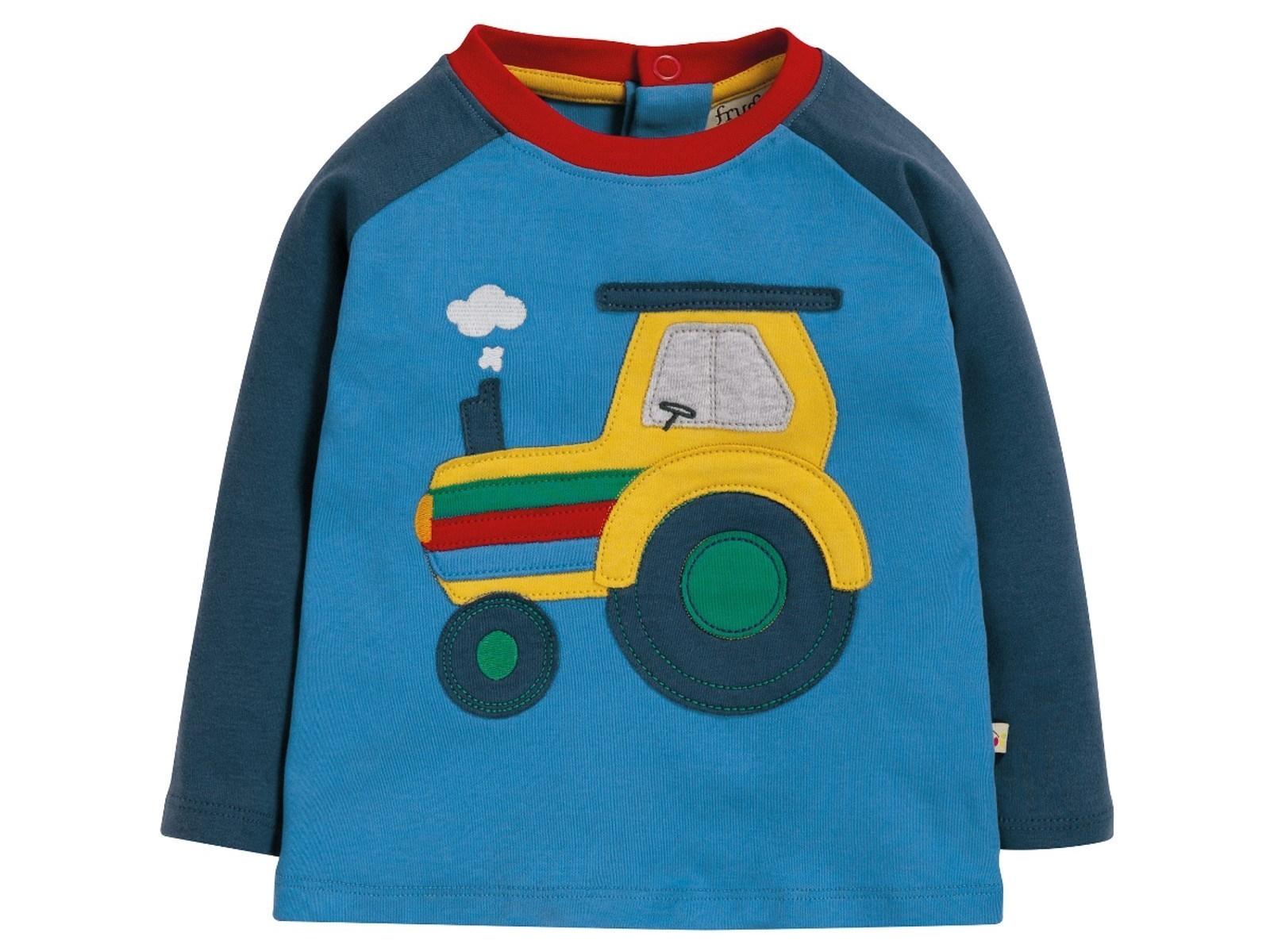 Frugi Baby und Kinder Langarmshirt Trecker blau Gr.2 (3-6 Monate)