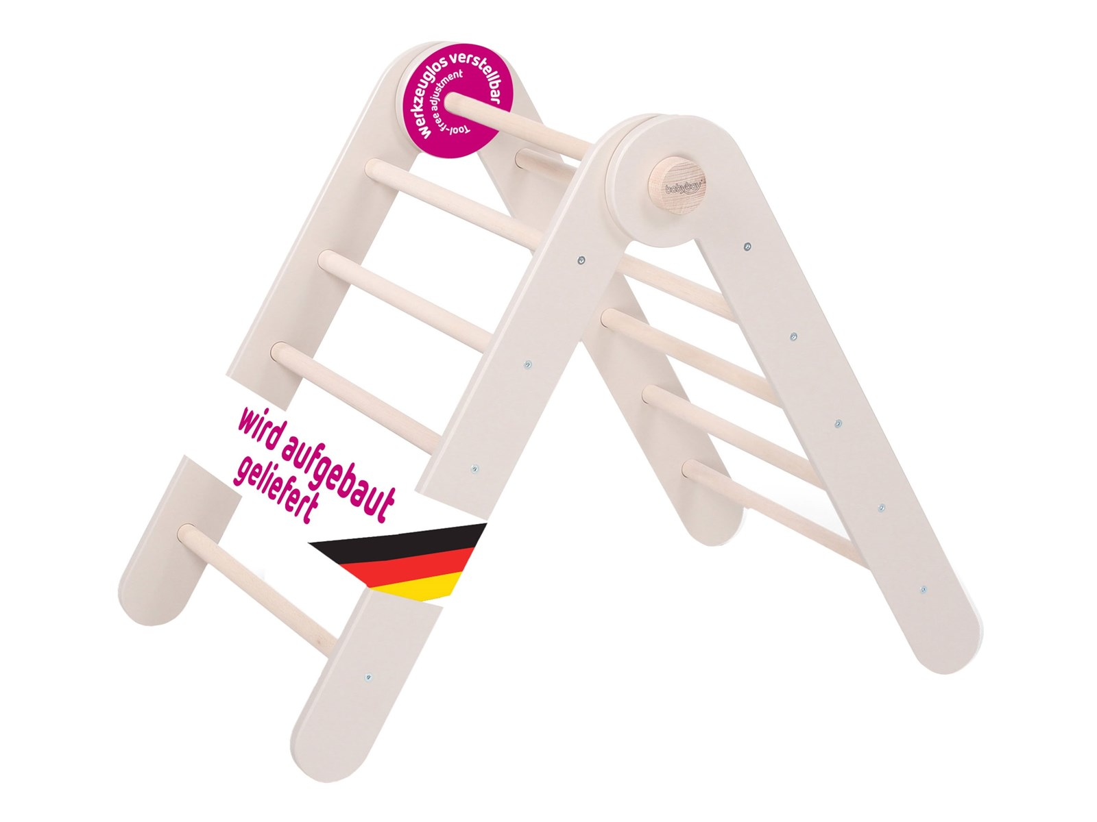 Babybay Kletterdreieck Littlefoot, beige Maße: 60,6 x 18,2 x 81,3 cm