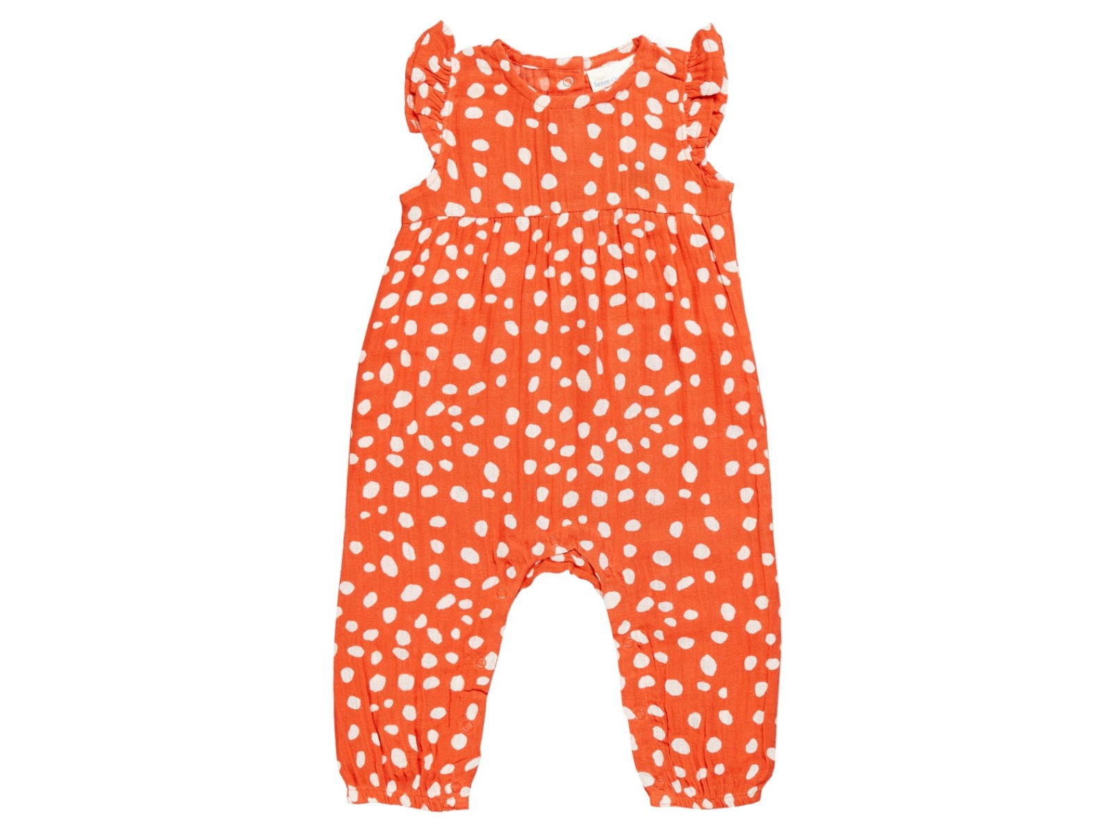 Sense Organics Baby Overall Musselin dots rusty red Gr.62/68 (3-6 Monate)