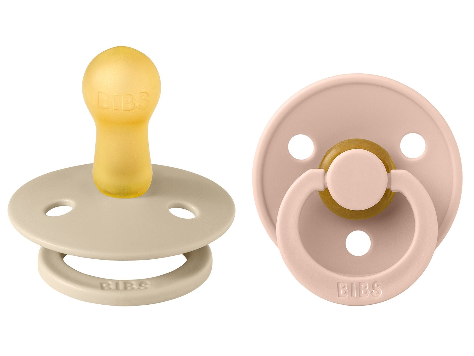 BIBS Schnuller Naturlatex "Colour" 2er Pack kirschförmig blush-vanilla 0-6 Monate