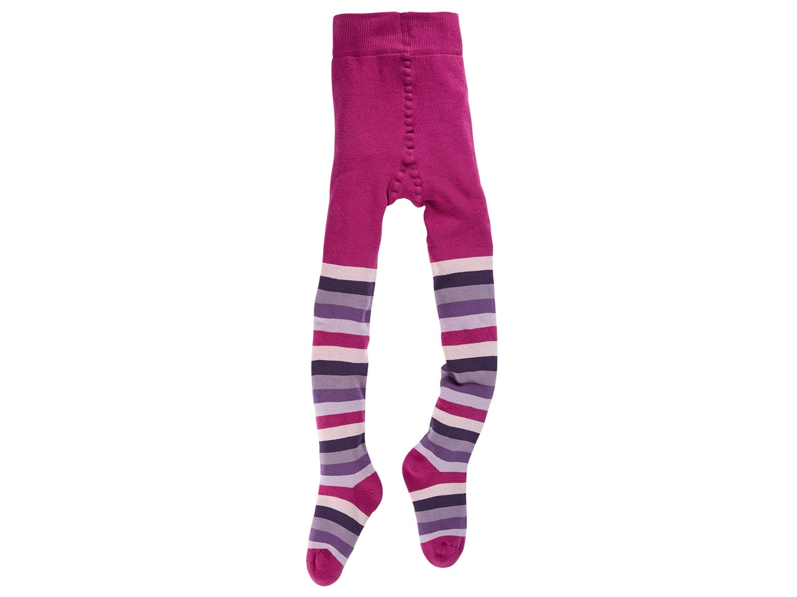 Kinder Strumpfhose Vollfrottee beere-geringelt Gr. 1-2