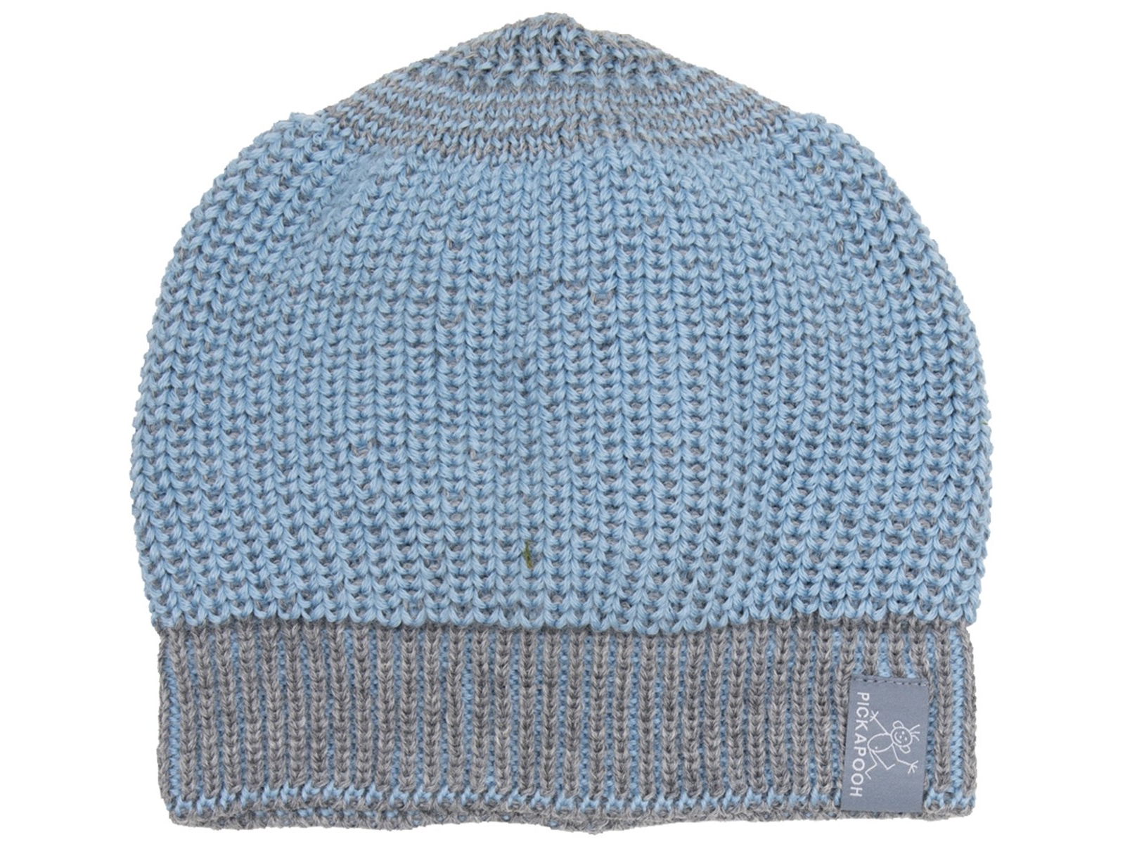 Pickapooh Kinder Mütze "Wilma" Bio Schurwolle blau-grau Gr.1 (44-50)