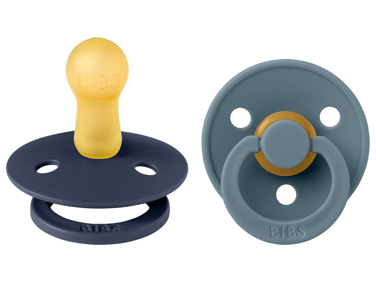BIBS Schnuller Naturlatex "Colour" 2er Pack kirschförmig deep space-petrol 0-6 Monate
