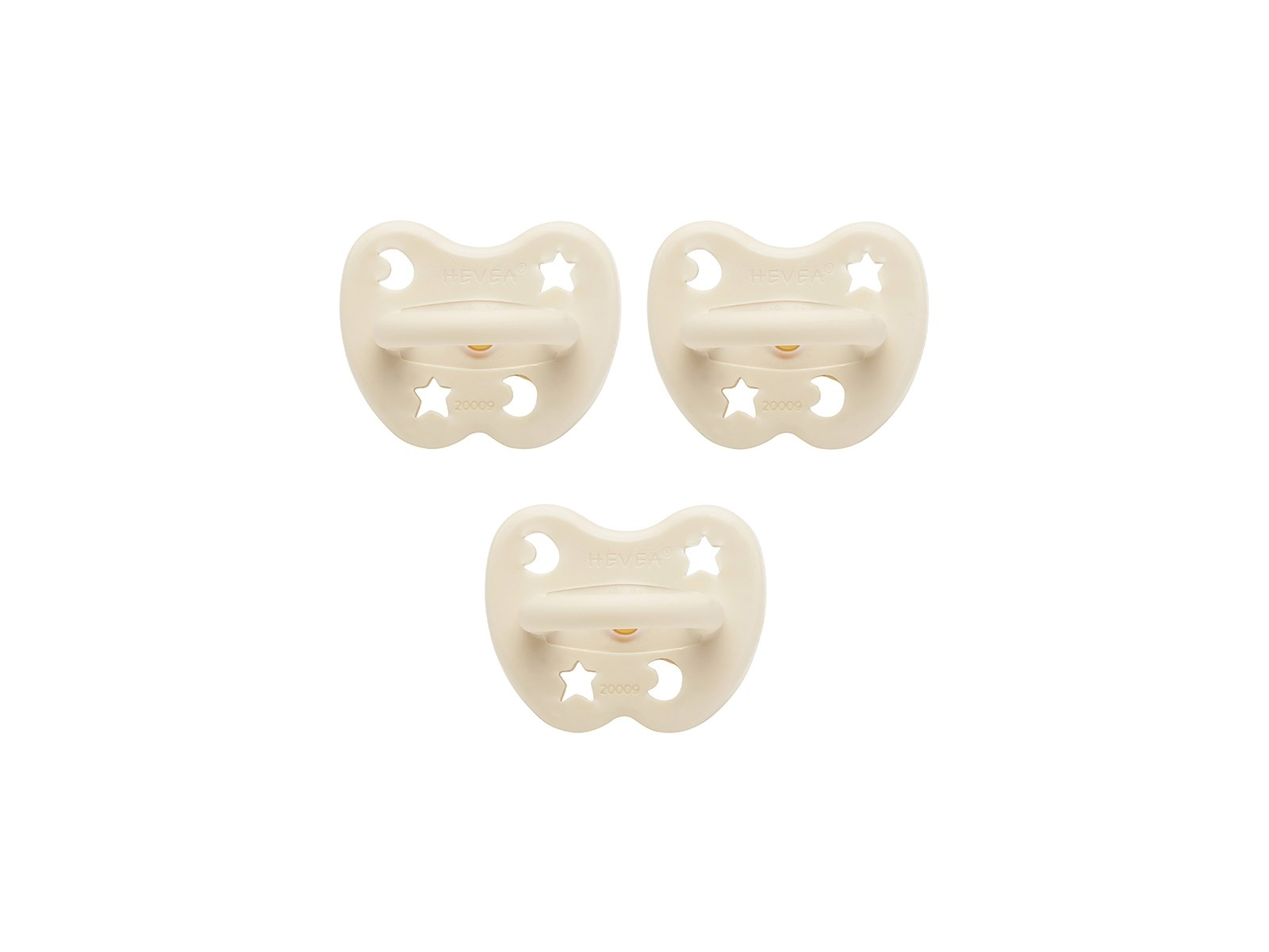 Probierset 3er-Pack Schnuller, Milky White kiefergerecht, rund, sym., ab 0 M., Naturkaut