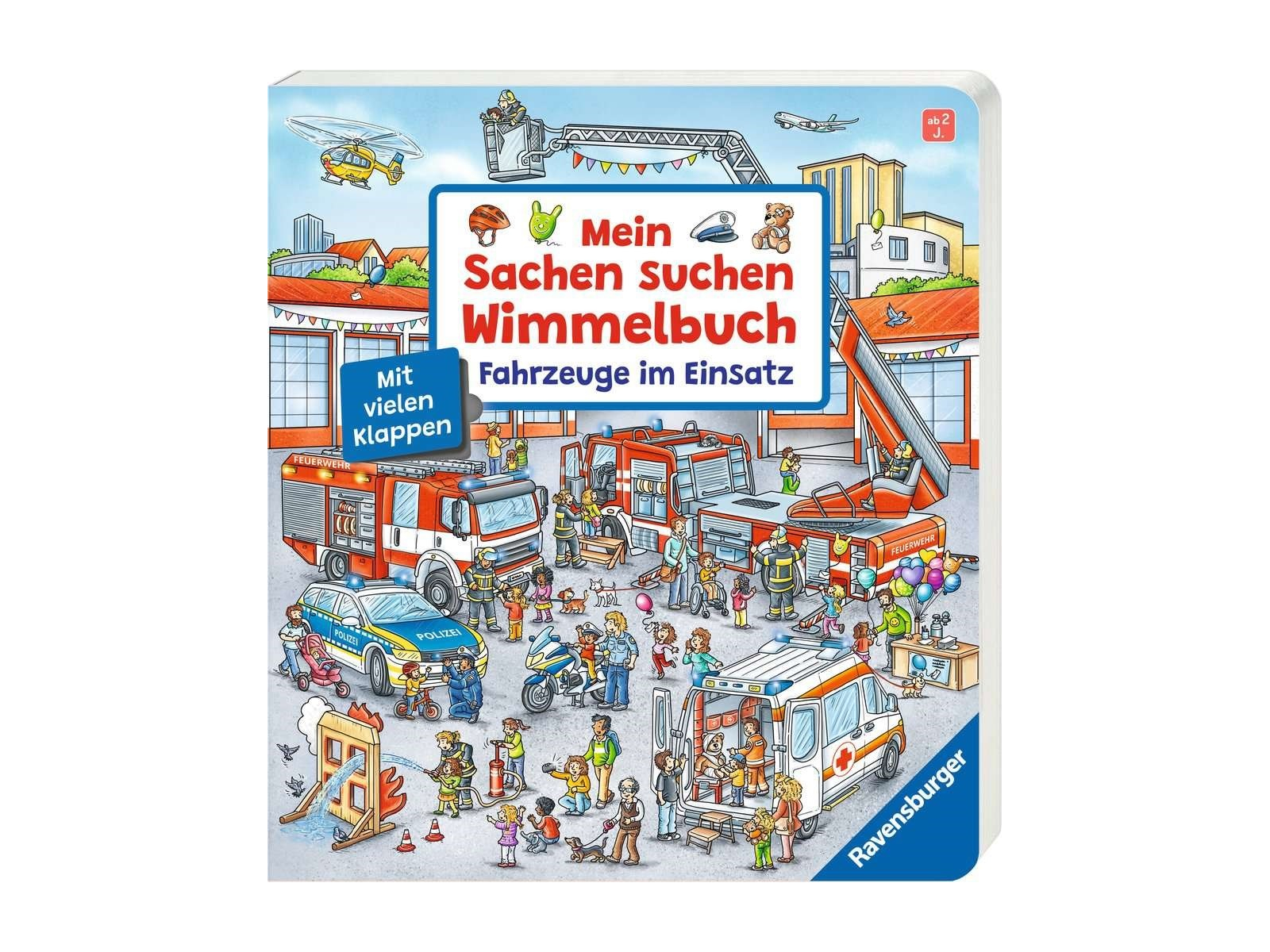 Ravensburger Mein Sachen suchen Wimmelbuch: Fahrzeuge im Einsatz ab 2 Jahre