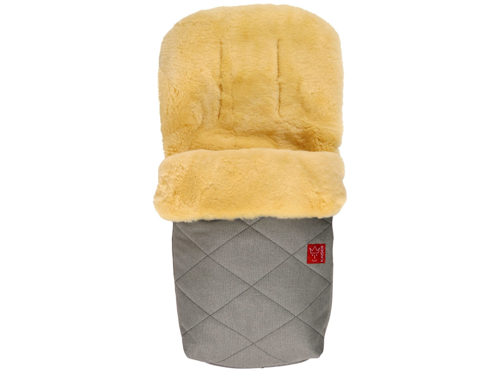 Kaiser Naturfellprodukte Fußsack Kinderwagen Lammfell "NATURA" medizinisch gegerbt grau Länge 90 cm, Breite 45 cm (6-36 Monate)