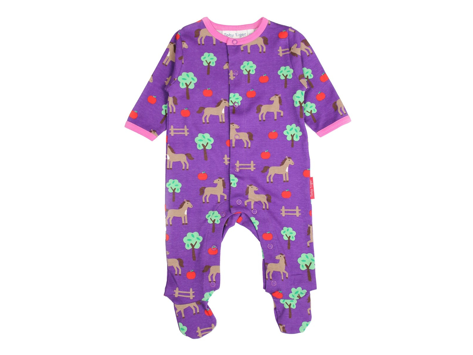 Baby Strampler mit Füßchen Pferdchen Gr.56