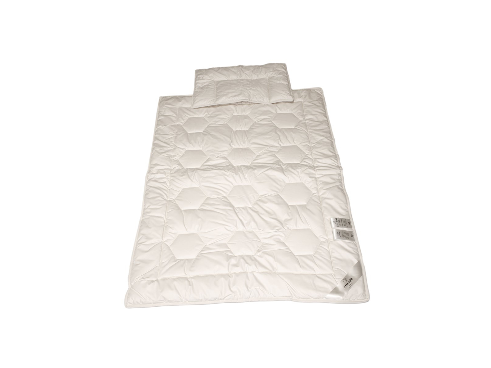 Baby- und Kinderschlafset Wildseide Bettdecke 100x135cm, Flachkissen 40x60cm