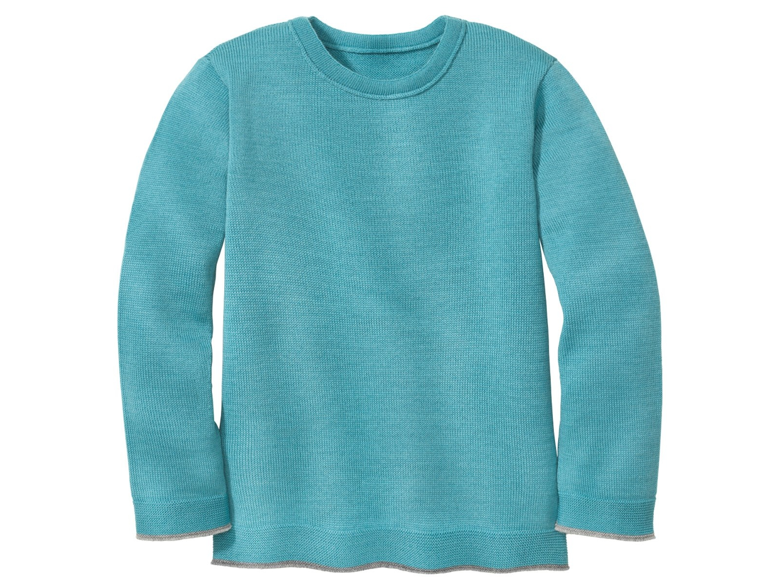 Disana Kinder Strickpullover Bio-Merinowolle lagoon Gr. 86/92