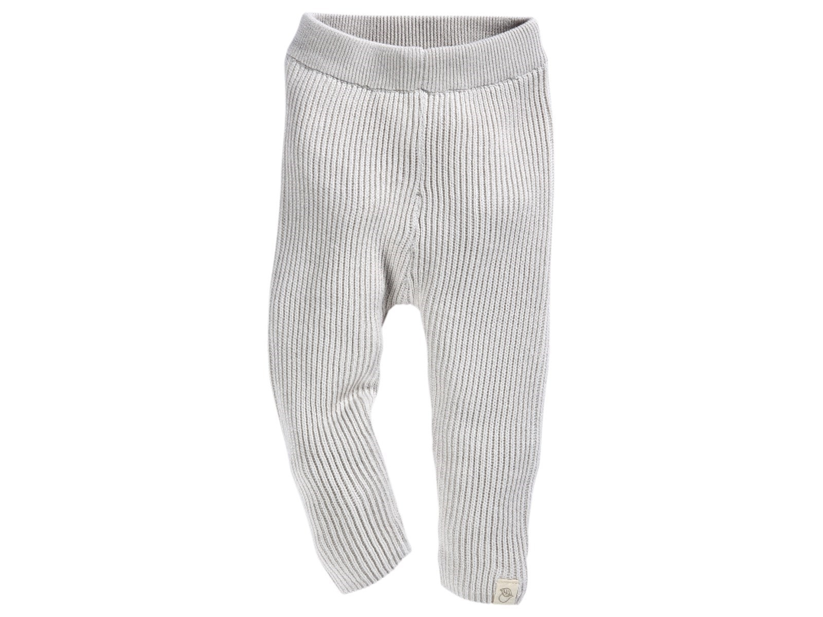 Baby und Kinder Leggings Strick-Qualität Bio-Baumwolle hellgrau melang Gr.74/80