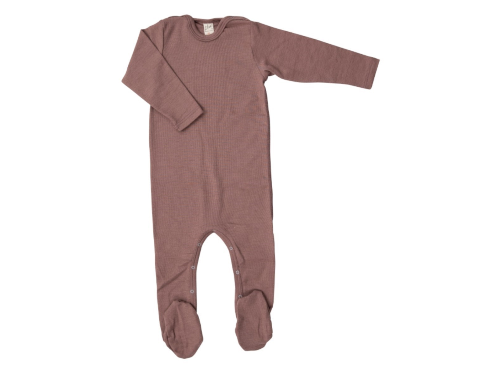 Lilano Baby Strampler mit Fuß Wolle Seide mauve Gr.56