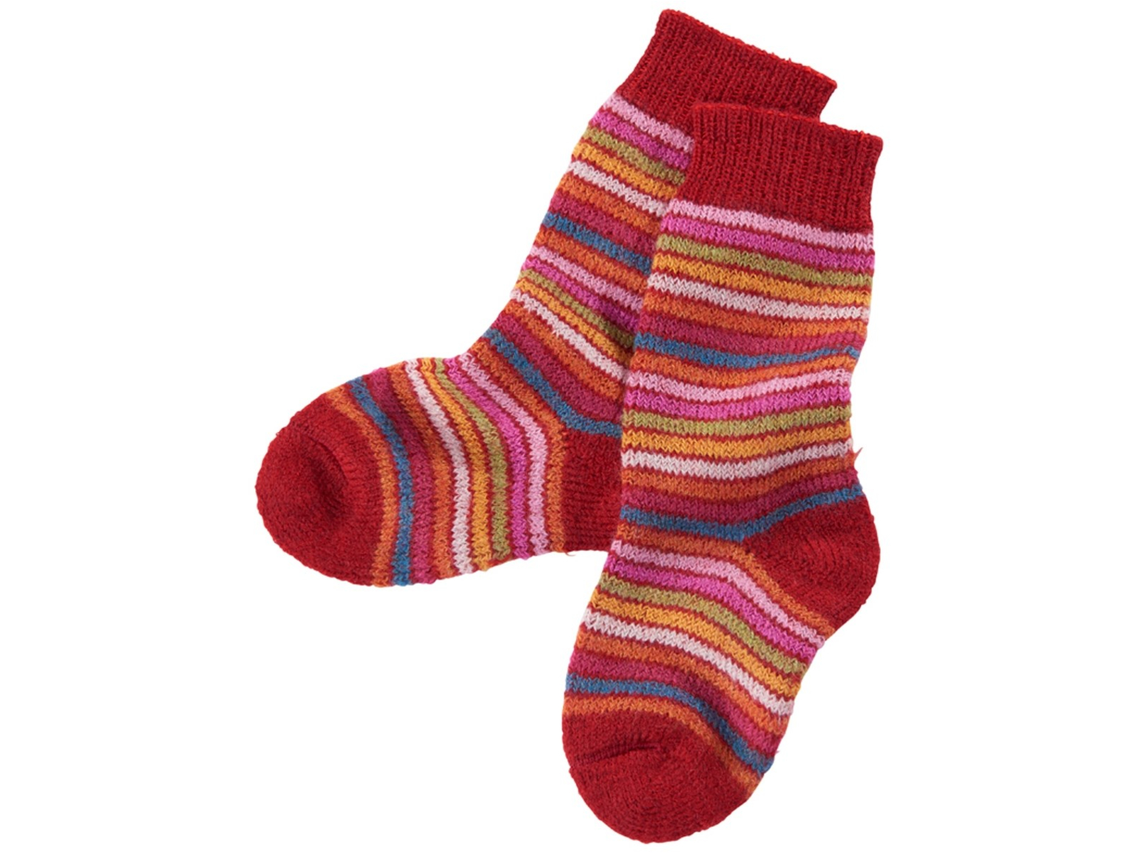Kinder Socken Bio-Schurwolle Rainbow mohn Gr.18-20