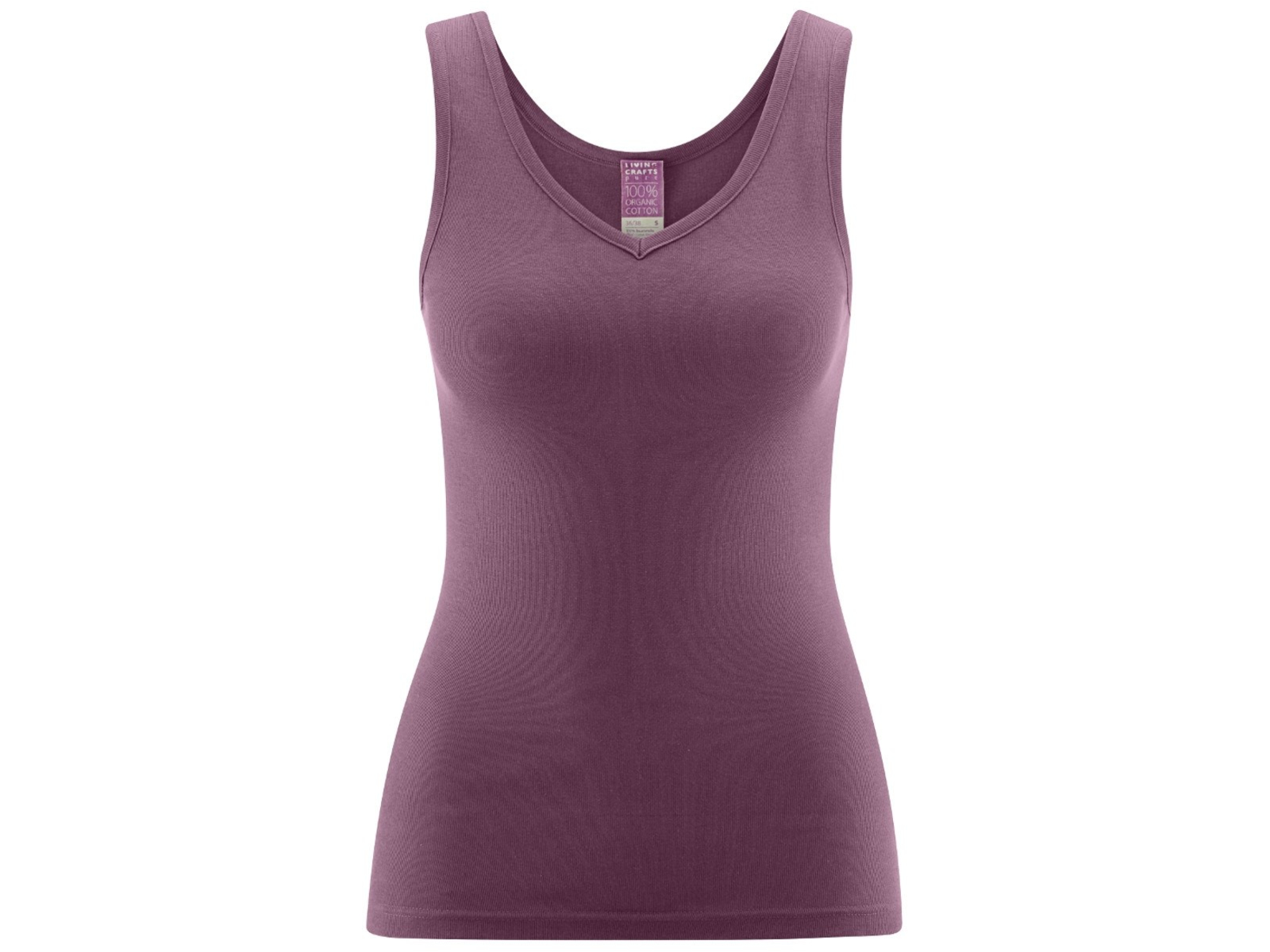 Living Crafts Damen V-Neck-Trägertop "Janine", dark rose 40/42