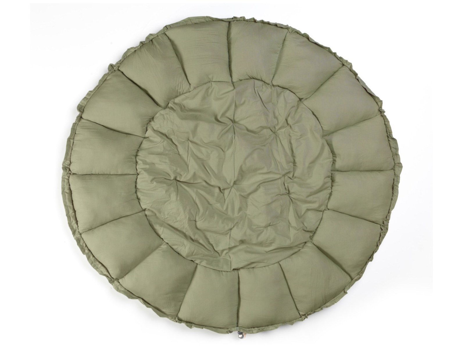 3-in-1 Krabbeldecke, Nestchen, Aufbewahrung Bio-Baumwolle grün Durchmesser ca. 130 cm