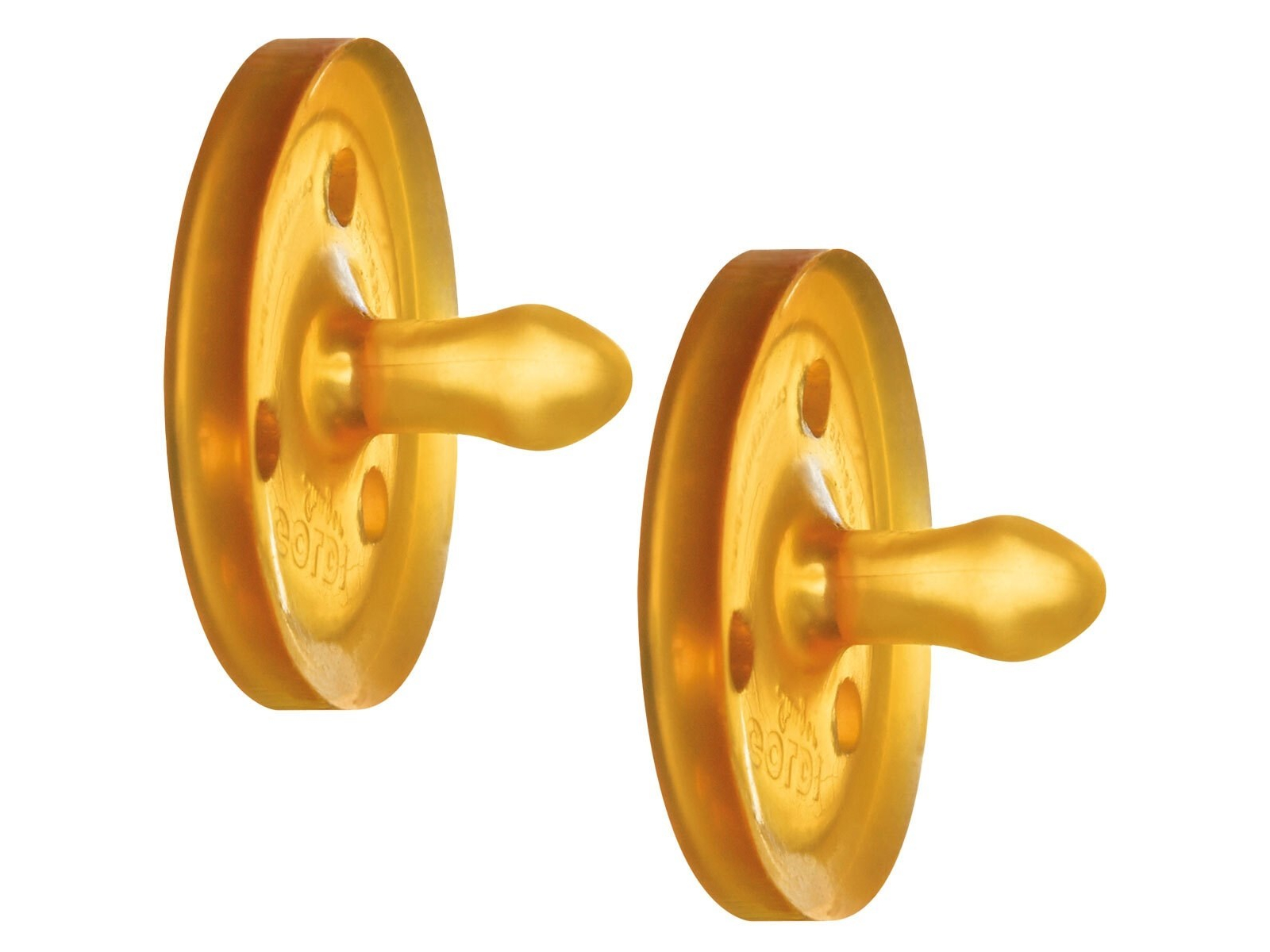 Goldi Beruhigungssauger, Naturkautschuk Schnuller, oval XS, 2er-Set 2 Stück, ab 0 Monaten