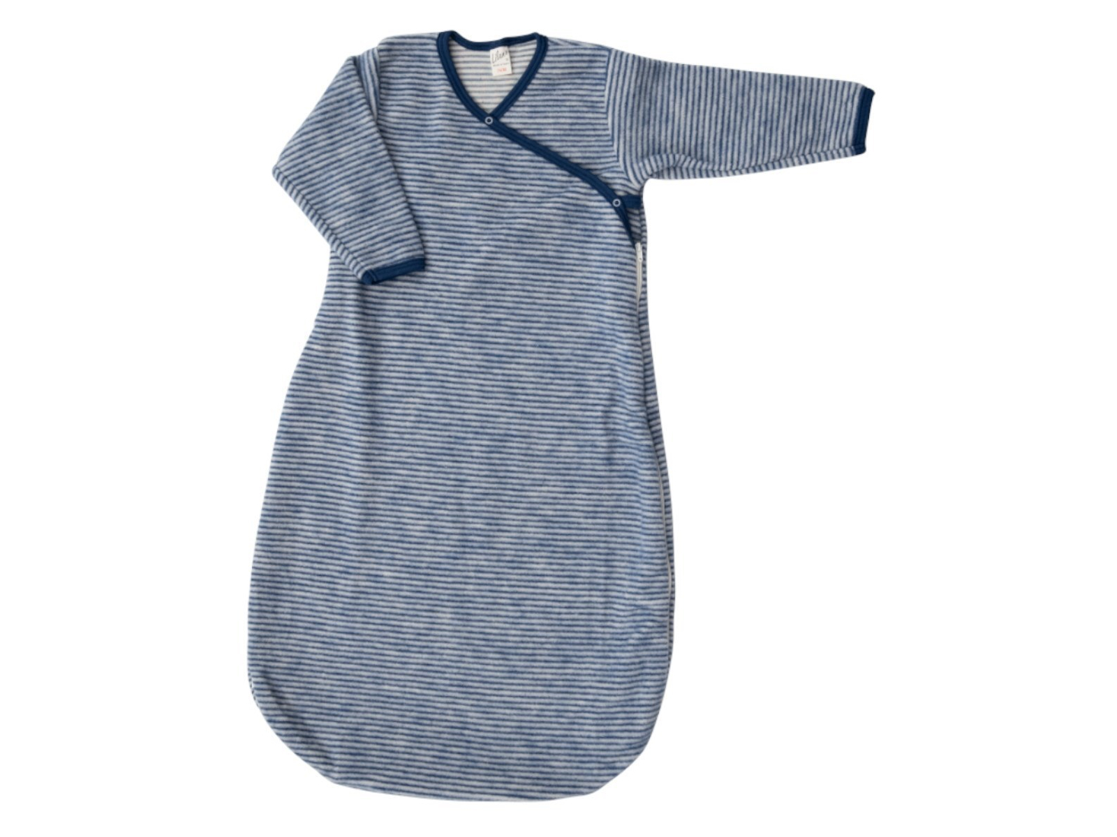 Lilano Schlafsack Baby Bio-Merinowolle Frottee-Plüsch marine-geringelt Gr.62/68