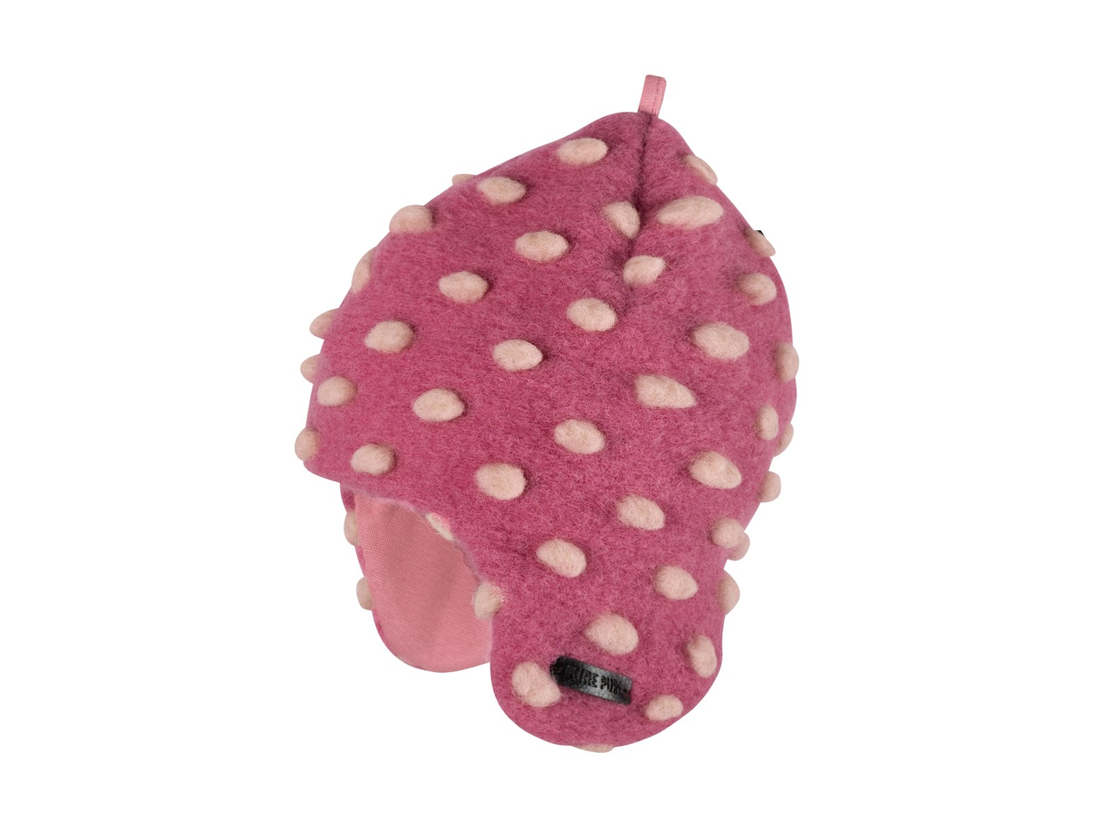 PURE PURE by Bauer Kinder Mütze Bio-Merinowolle Walk dusty pink-creme Gr.49