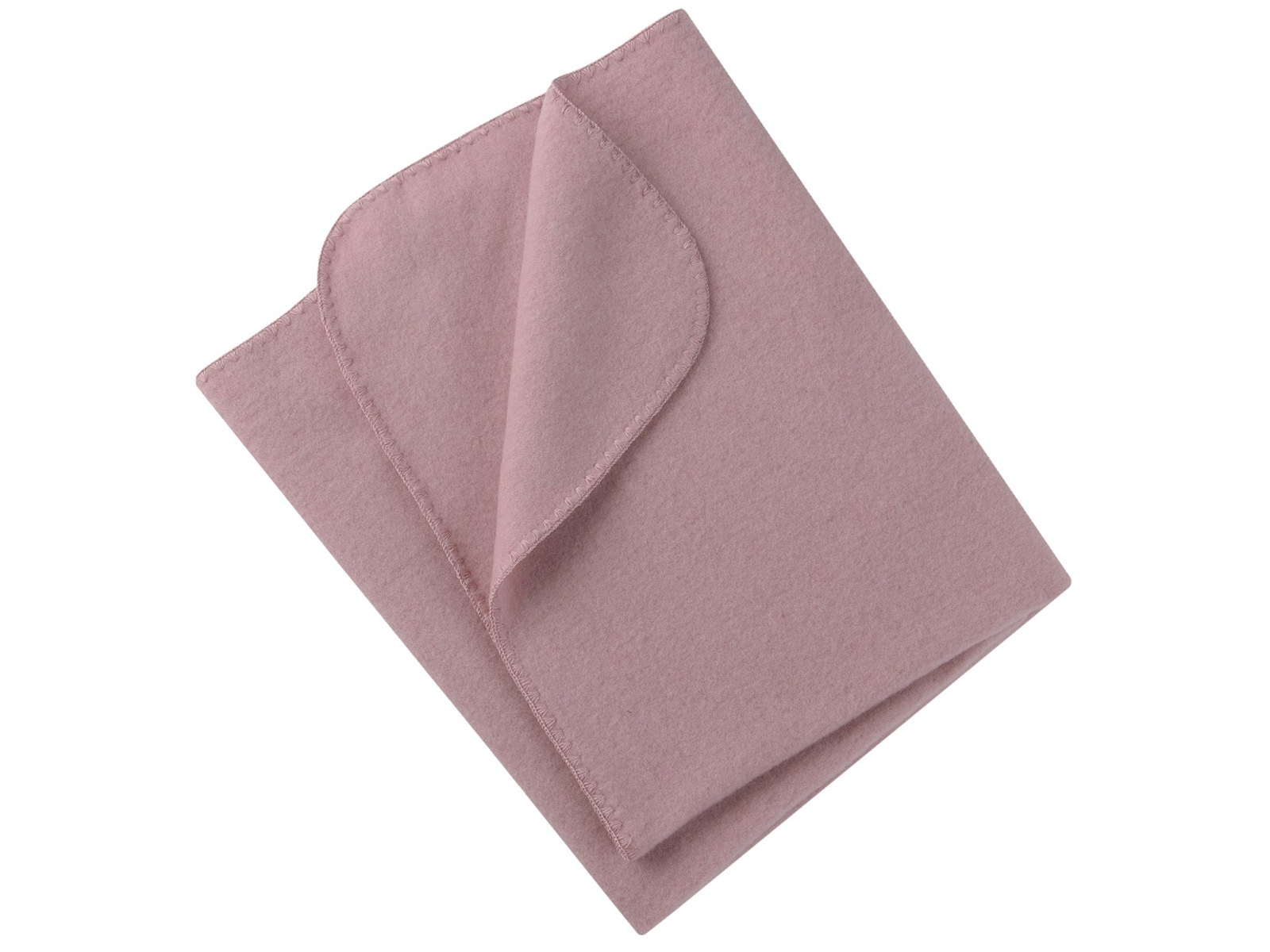 Engel Natur Babydecke mit Muschelkante Bio-Merinowolle Fleece melange rosenholz Maße 80 x 100 cm