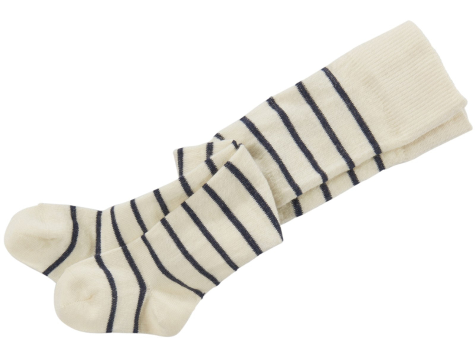 Baby Strumpfhose natur-marine-geringelt Gr. 00