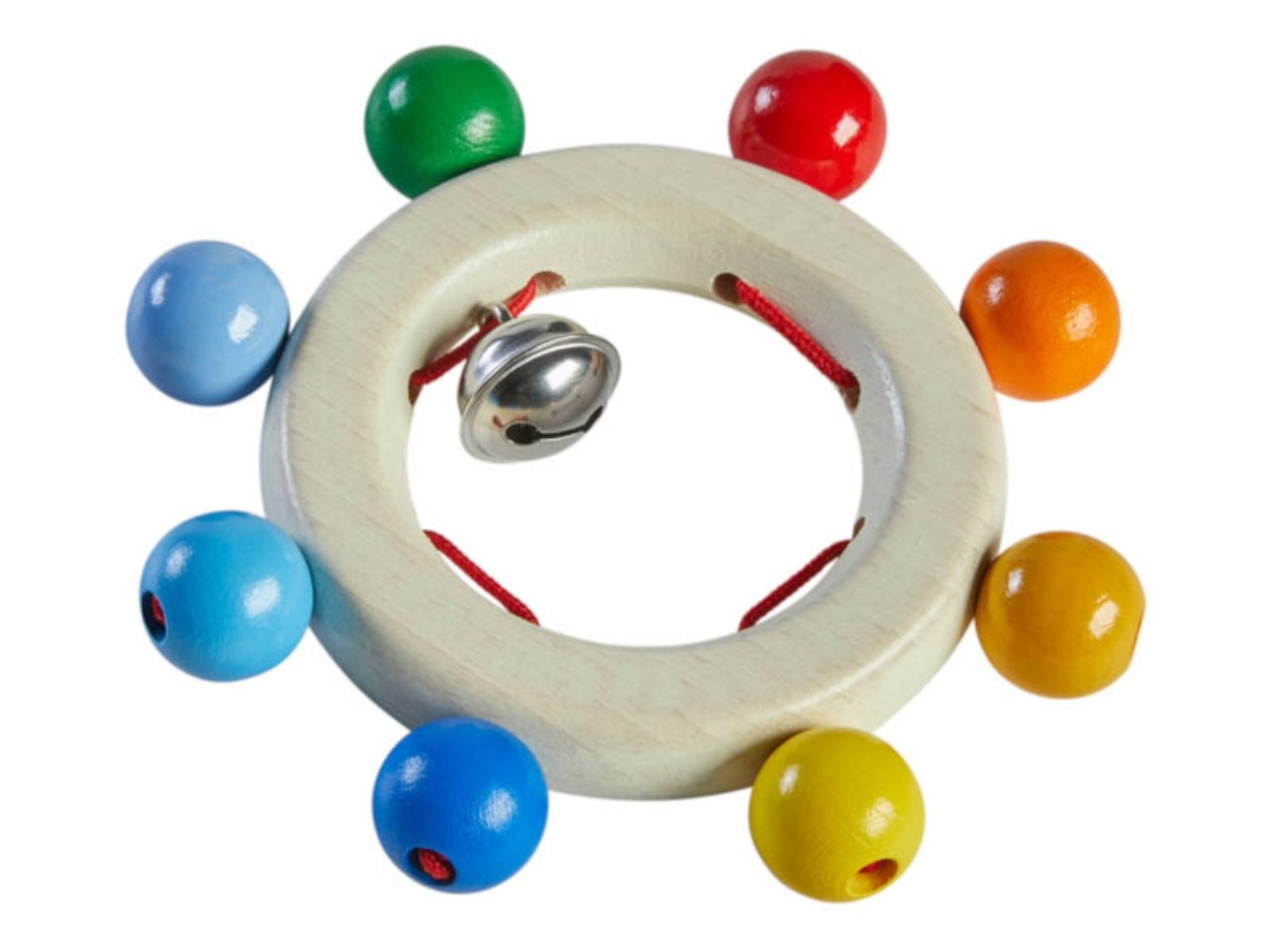 goki baby Greifling Regenbogen Perlen aus Holz Maße 9,5 cm Durchmesser