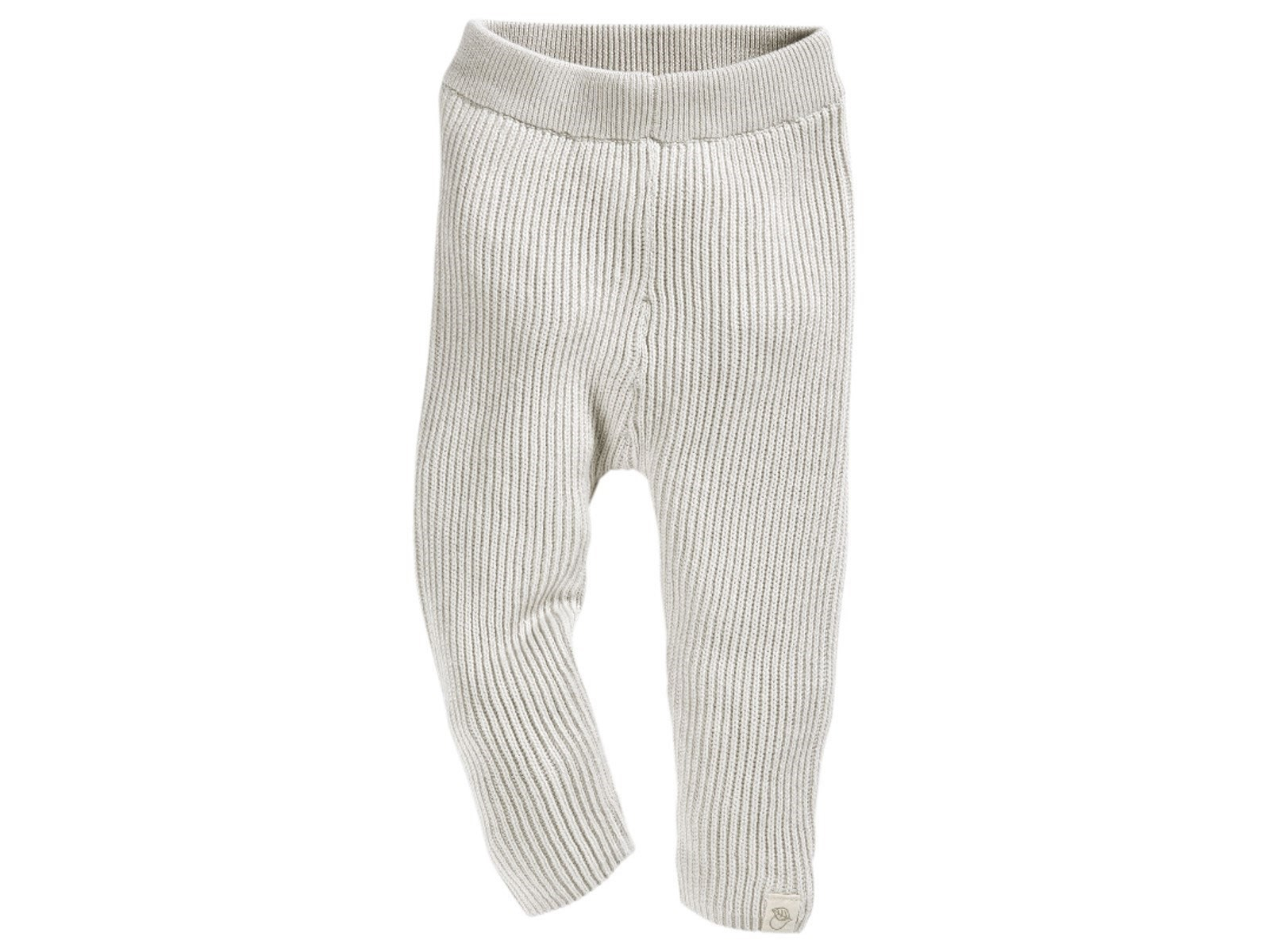 Baby und Kinder Leggings Strick-Qualität Bio-Baumwolle beige melange Gr.74/80