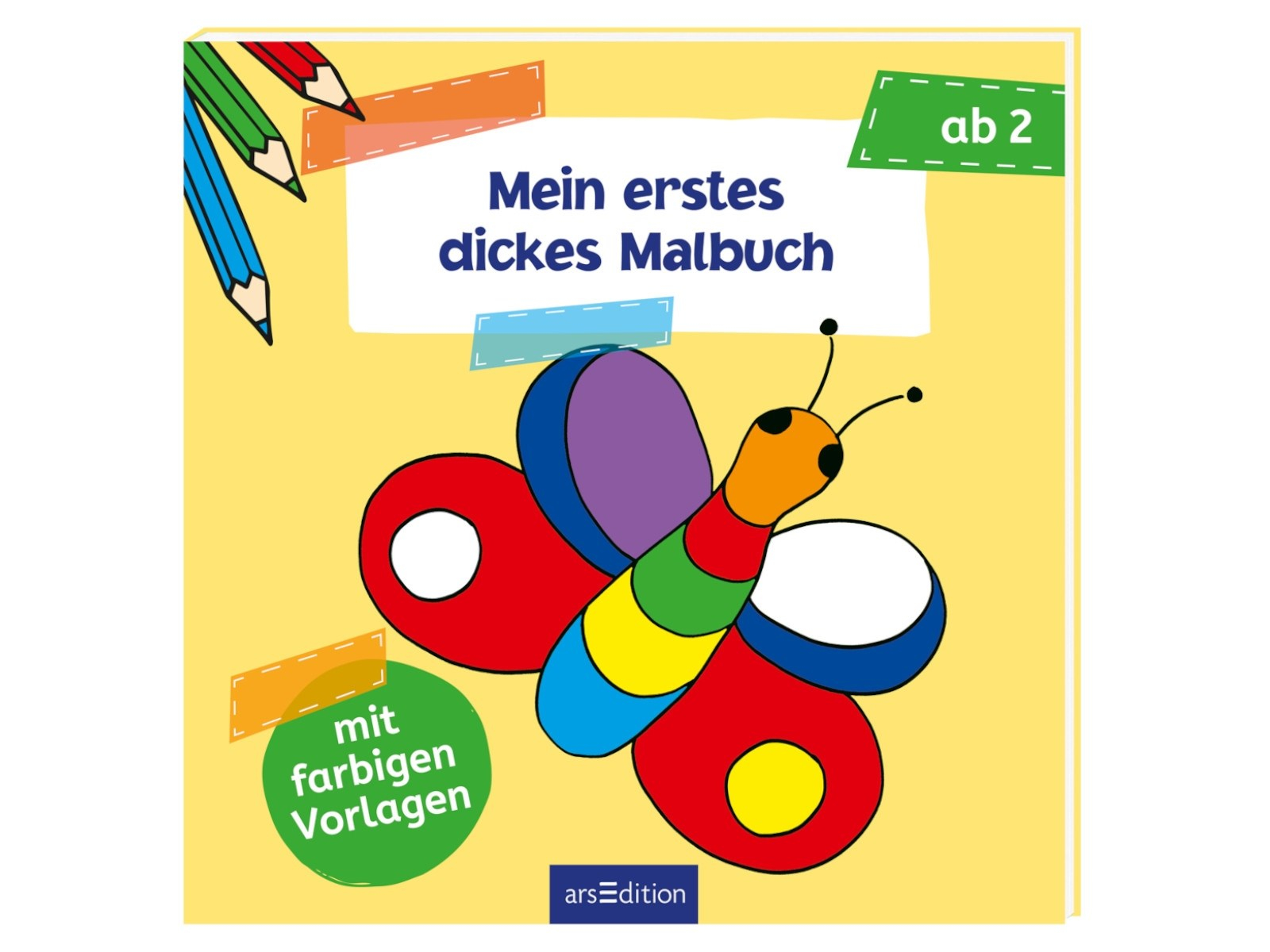 Mein erstes dickes Malbuch,mit farbigen Malvorlagen 64 Seiten