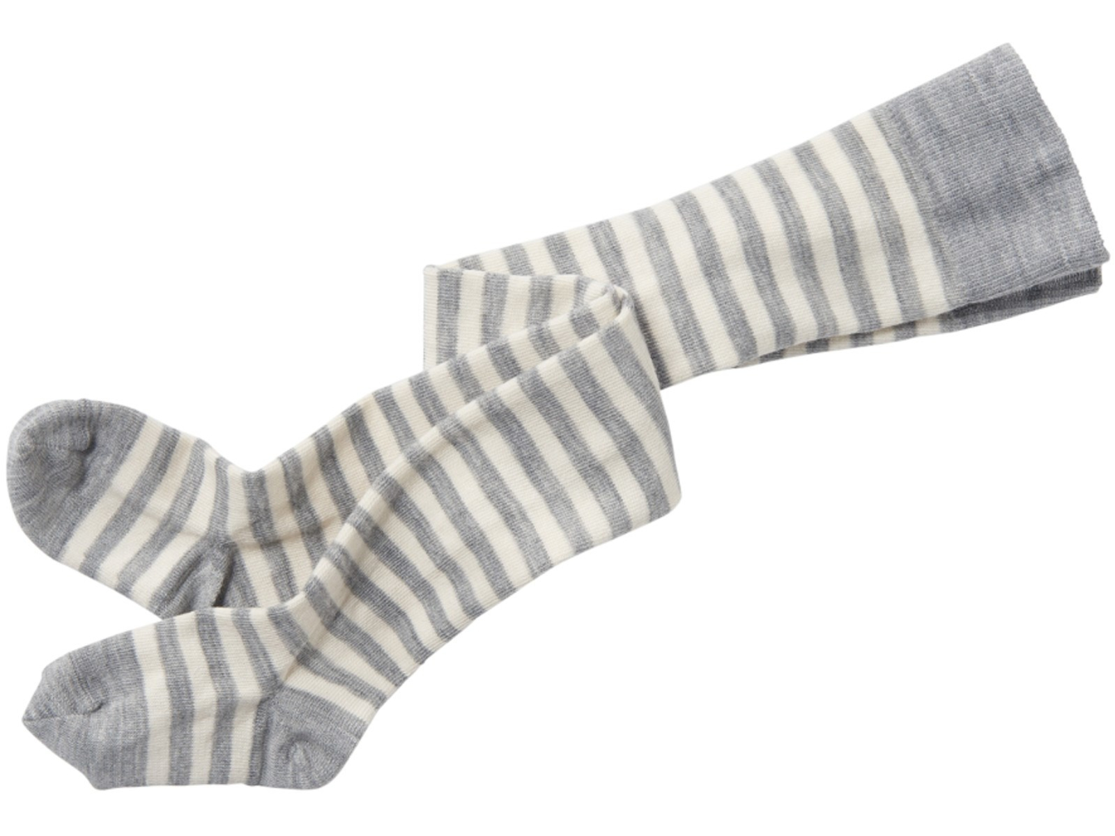 Kinder Strumpfhose hellgrau-geringelt Gr.1-2