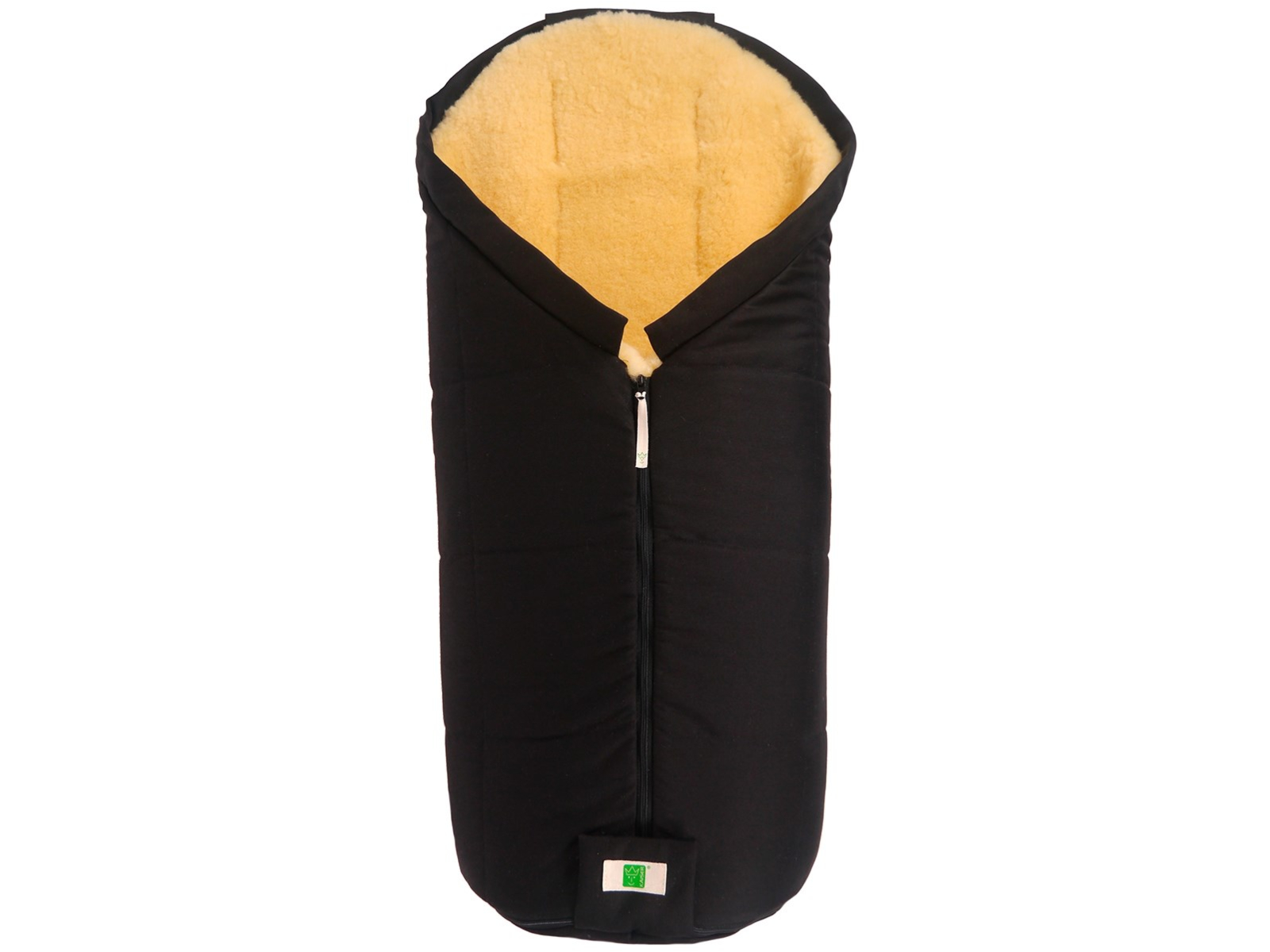Kaiser Naturfellprodukte Fußsack Kinderwagen Lammfell "IGLU" medizinisch gegerbt schwarz Länge 98 cm, Breite 45 cm (6-36 Monate)