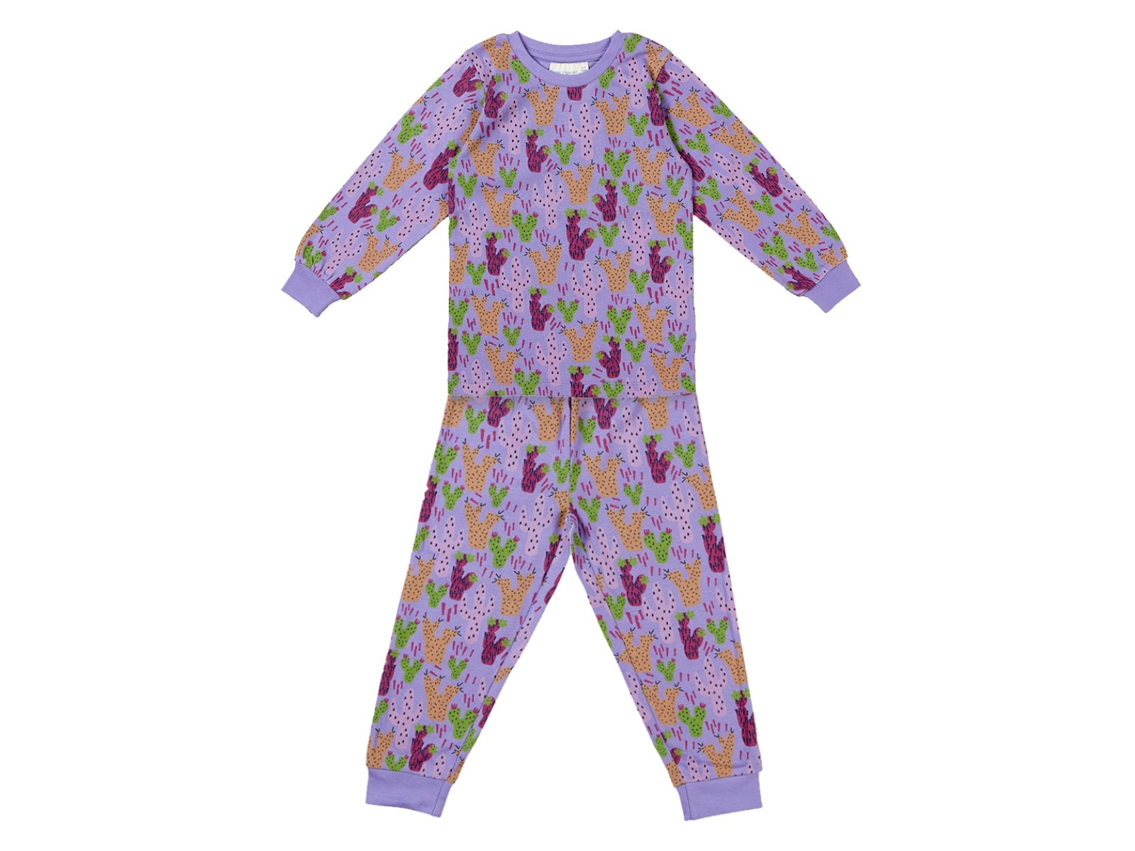 Sense Organics Kinder Schlafanzug Retro multi cactus purple Gr.104 (3-4 Jahre)