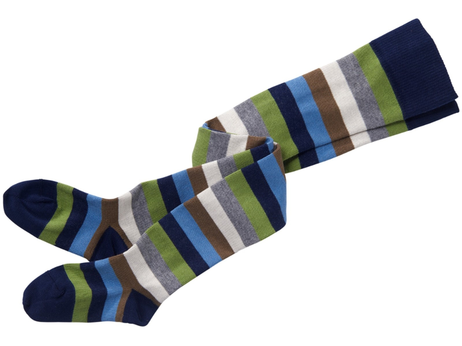 Kinder Strumpfhose Baumwolle (kbA) marine-moos Gr.1-2