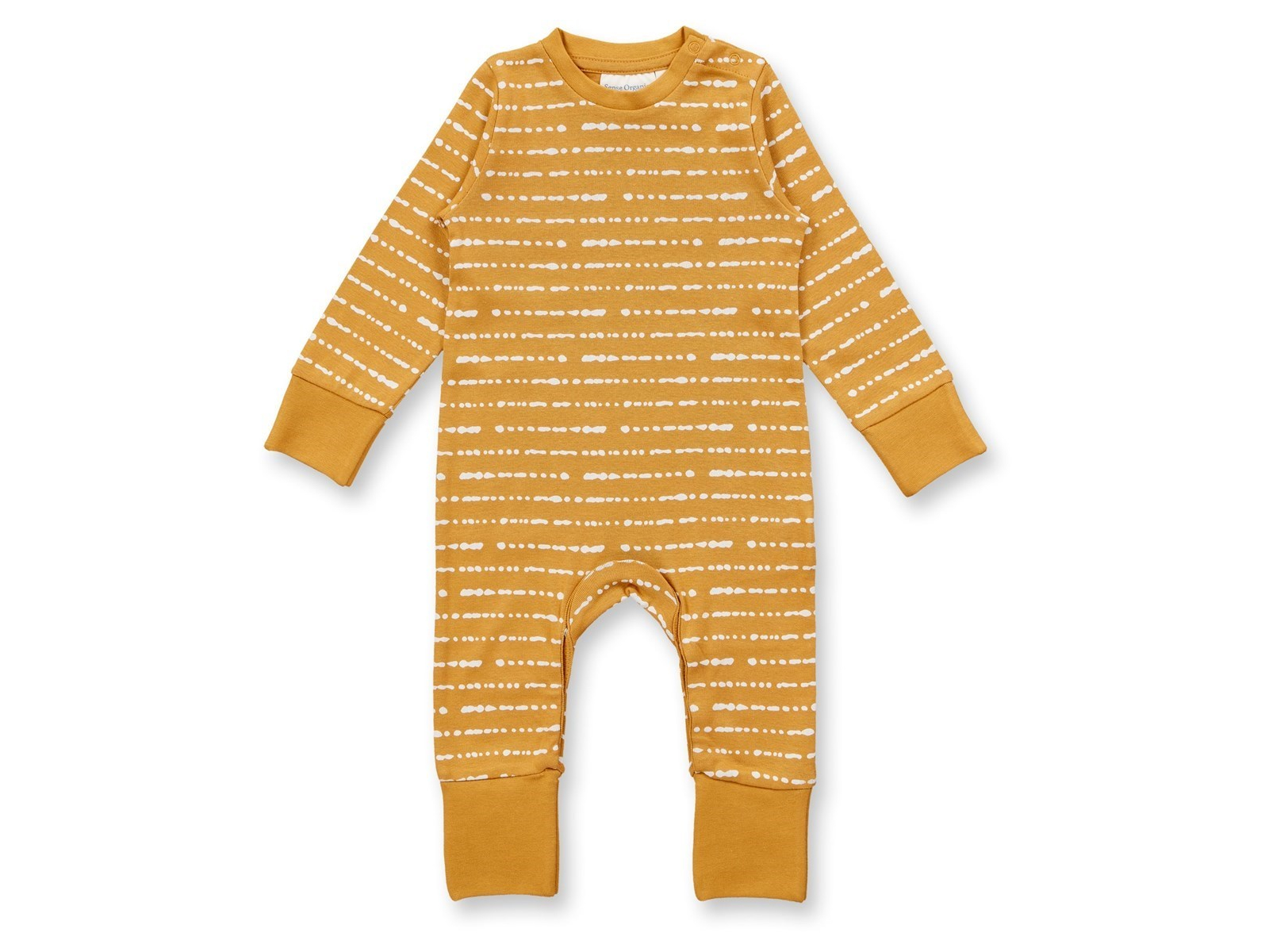 Sense Organics Baby und Kinder Schlafanzug mit Umschlagbündchen abstrakt Gr. 62/68 (3-6 Monate)